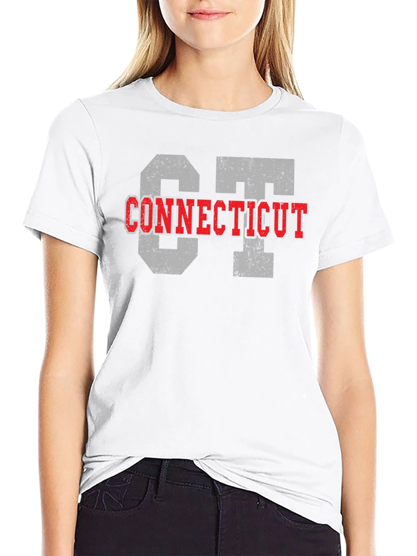 Connecticut State Tee - Black Graphic T-Shirt
