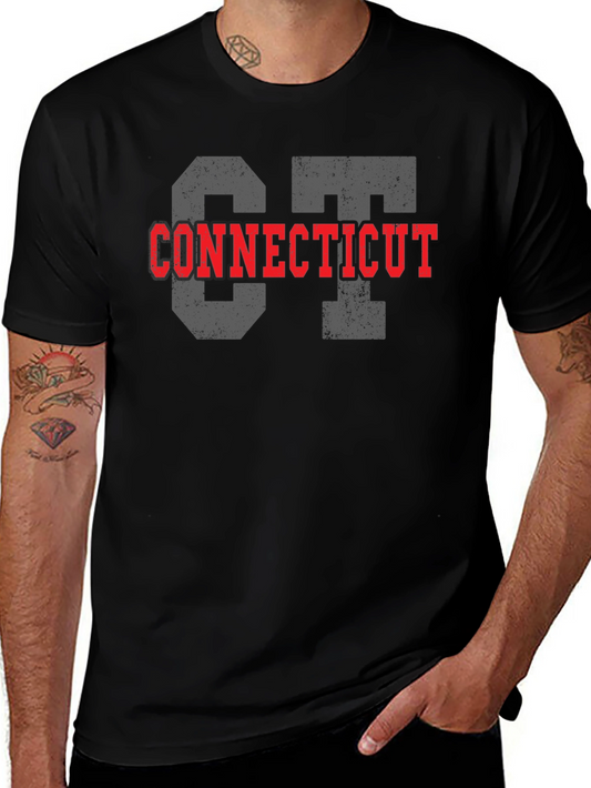 Connecticut State Tee - Black Graphic T-Shirt