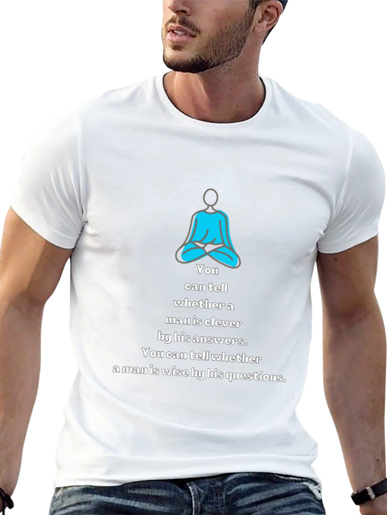 Meditative Wisdom Tee: Clever & Wise Mens T-Shirt