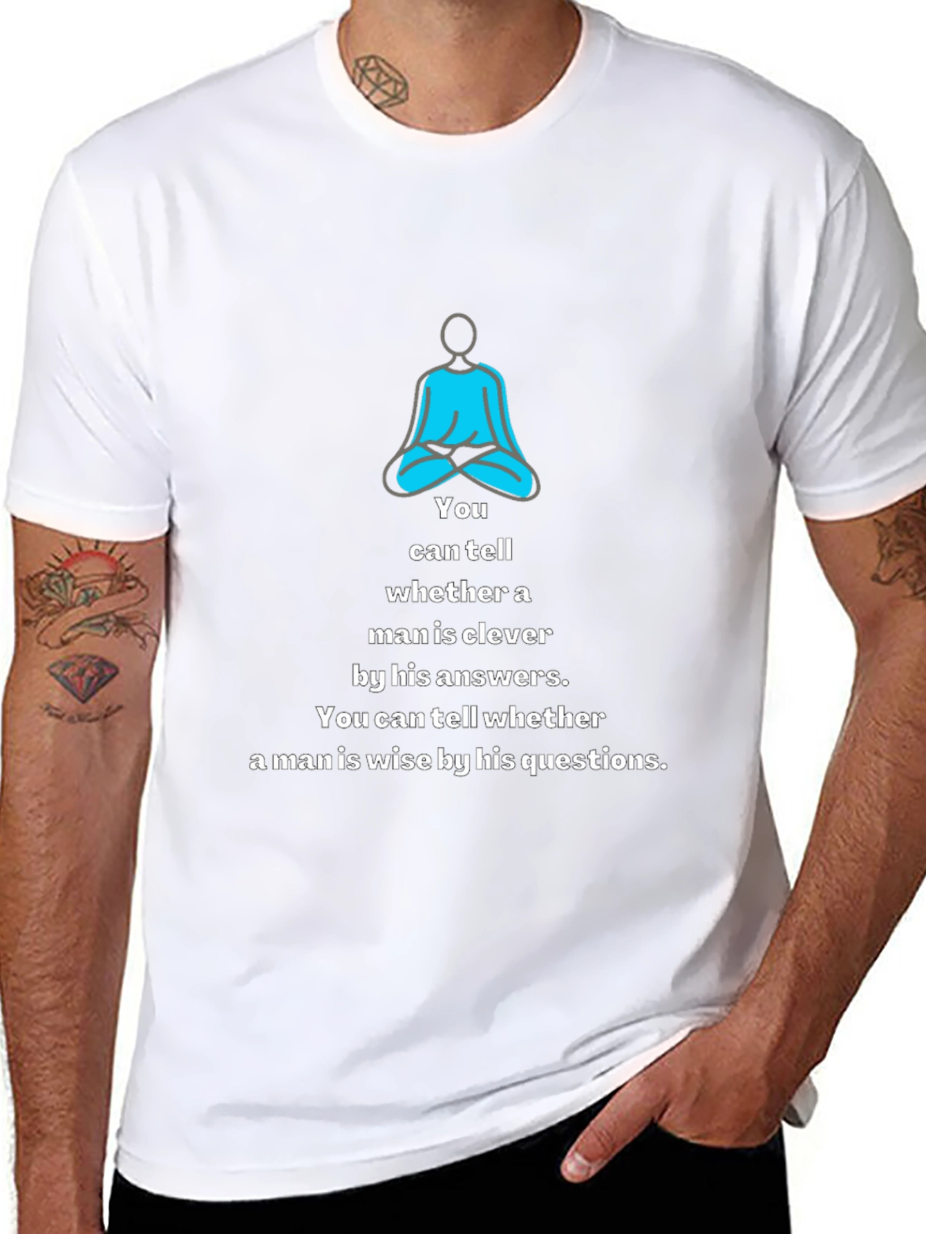 Meditative Wisdom Tee: Clever & Wise Mens T-Shirt