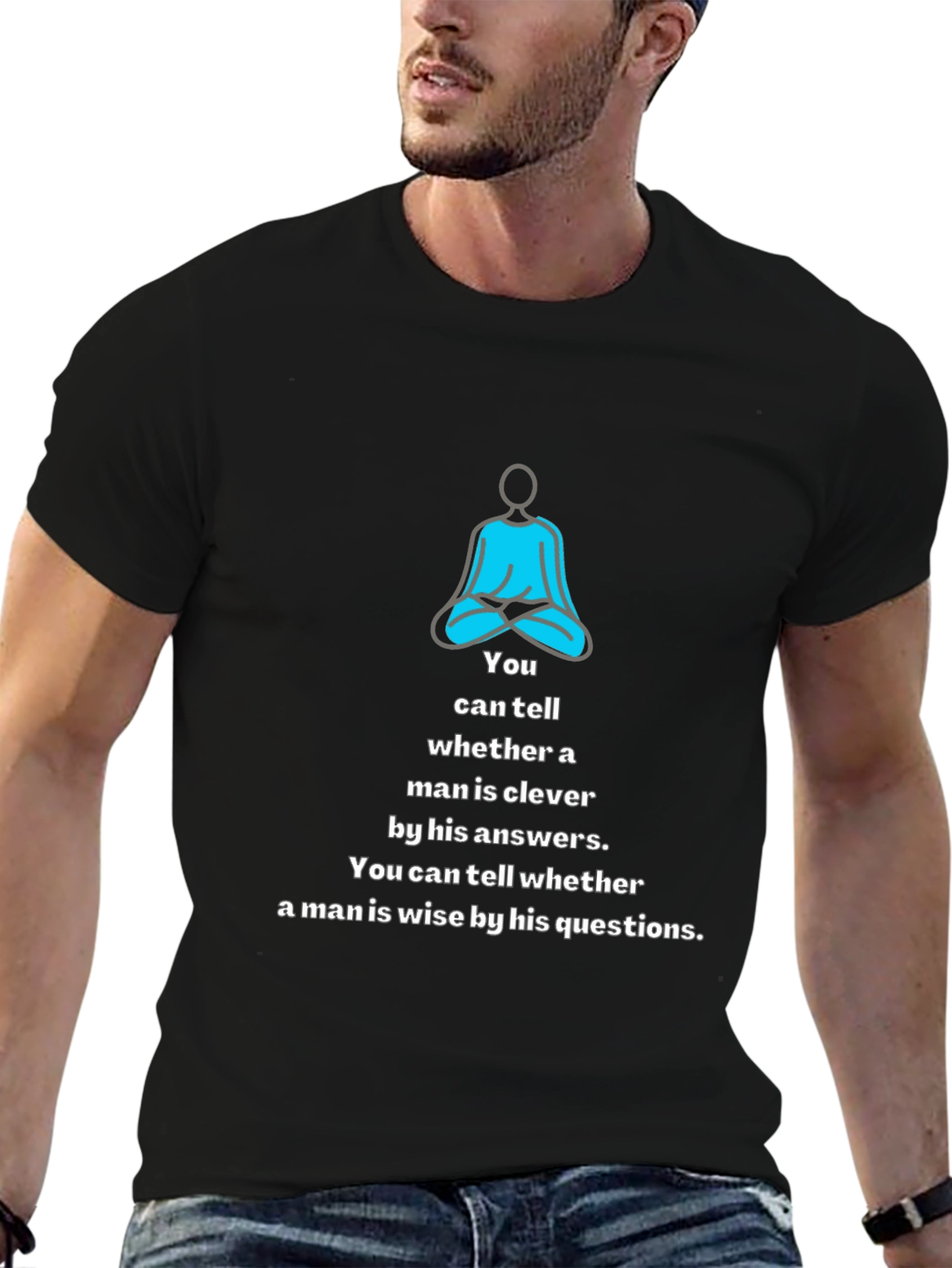 Meditative Wisdom Tee: Clever & Wise Mens T-Shirt