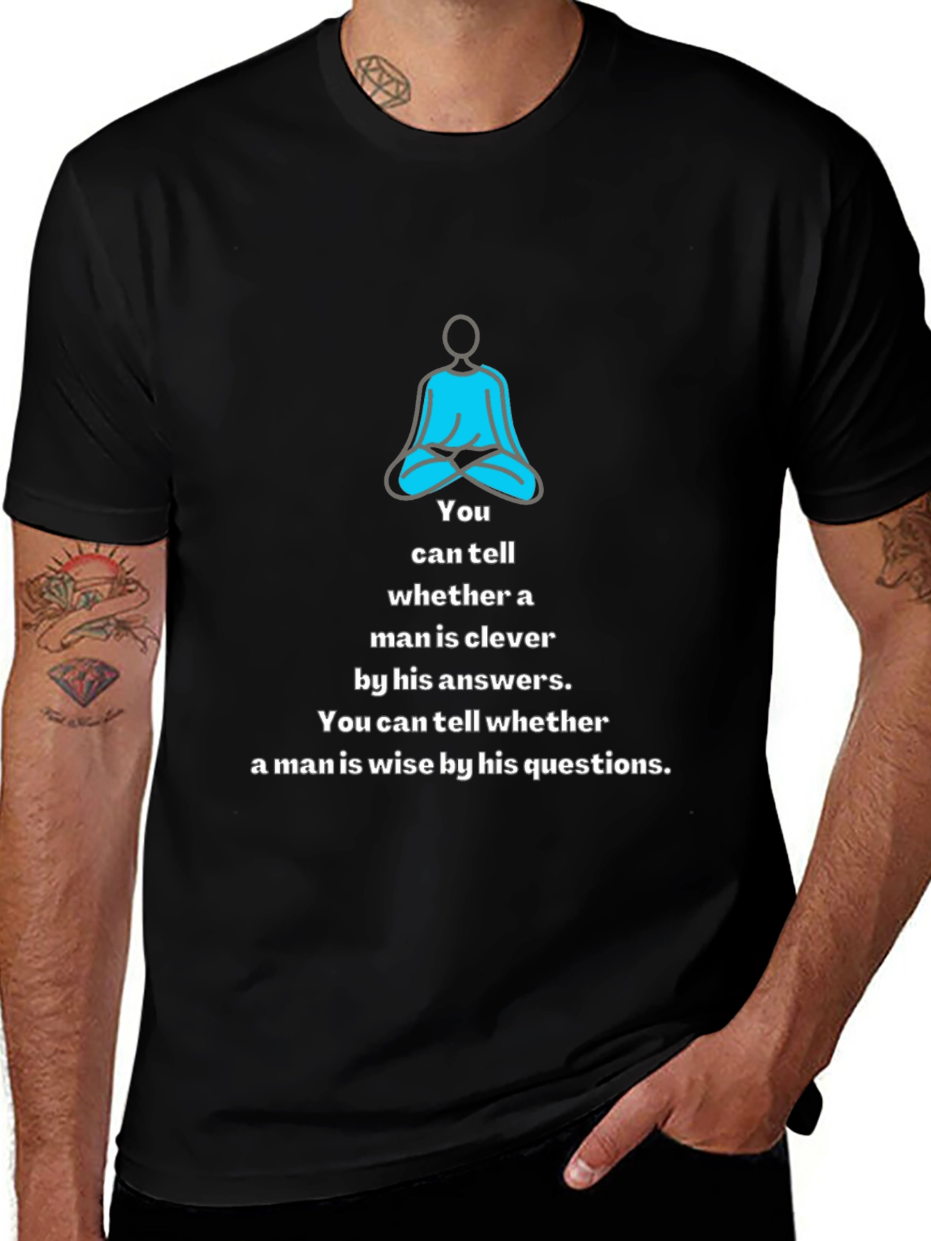Meditative Wisdom Tee: Clever & Wise Mens T-Shirt