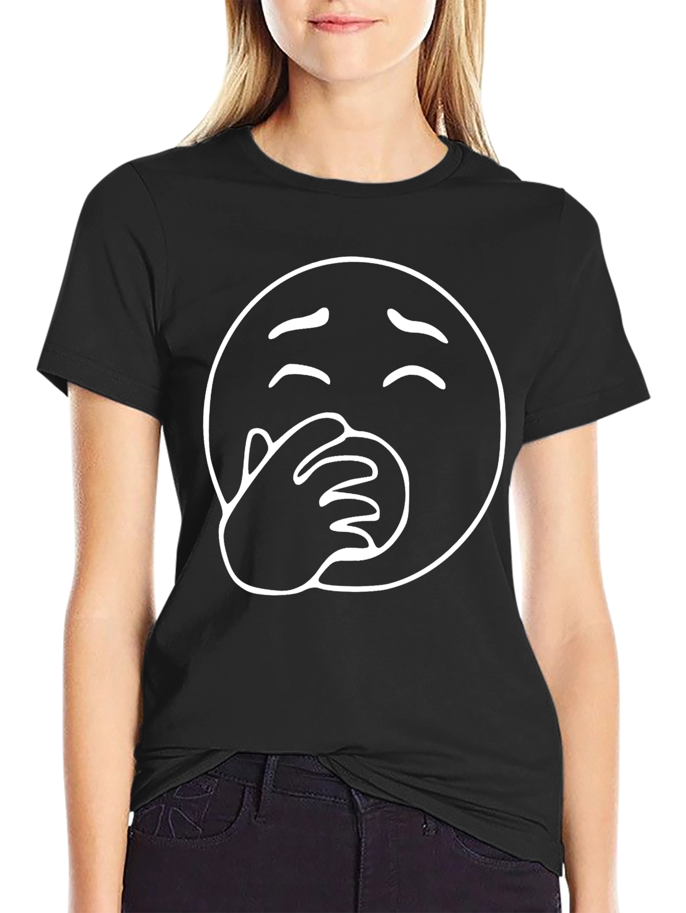 Laughing Emoji Black Graphic Tee