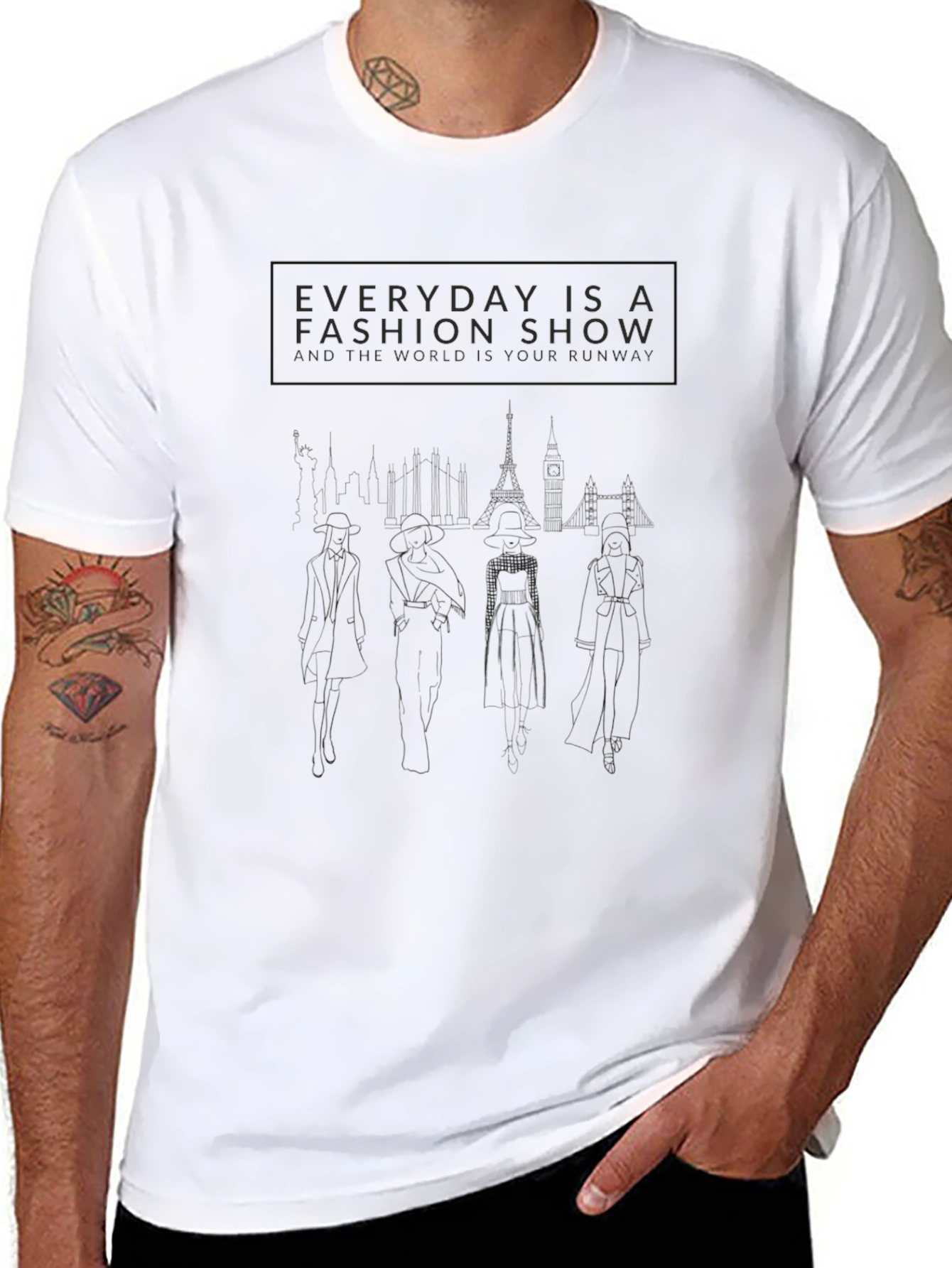 Everyday is a Fashion Show Black T-Shirt