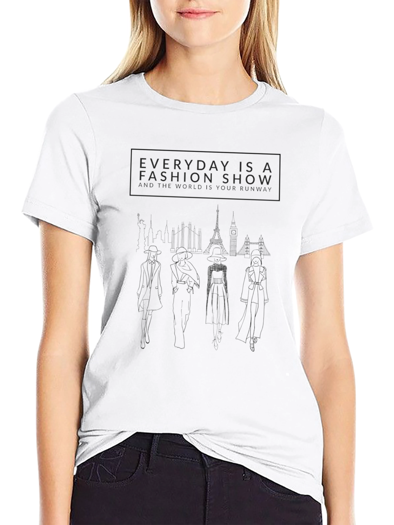 Everyday is a Fashion Show Black T-Shirt