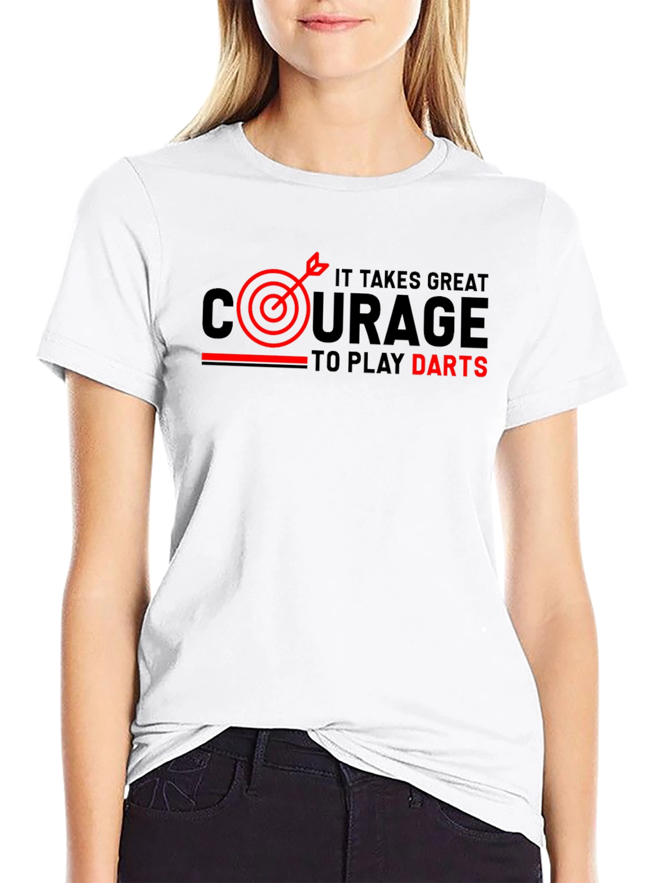 Courage to Play Darts Graphic Tee