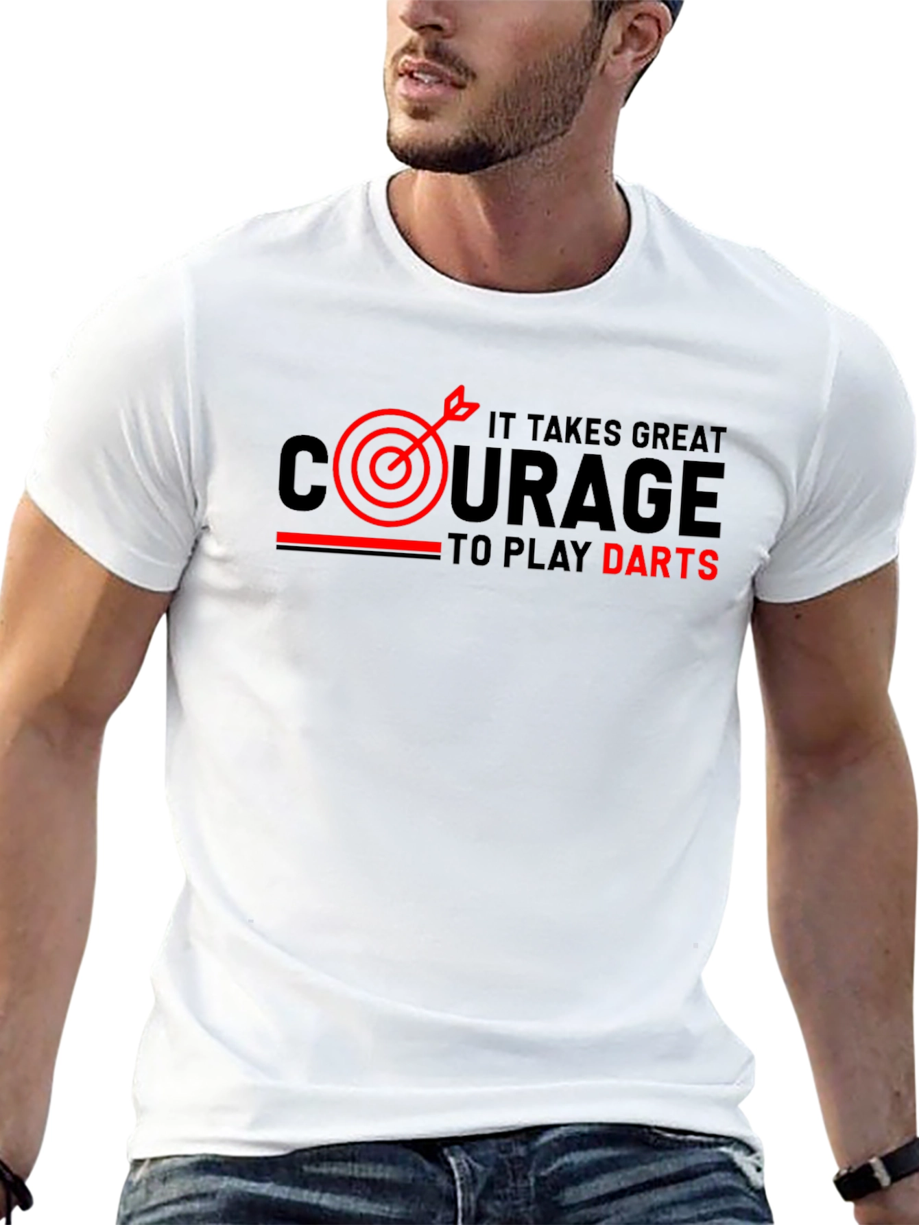 Courage to Play Darts Graphic Tee