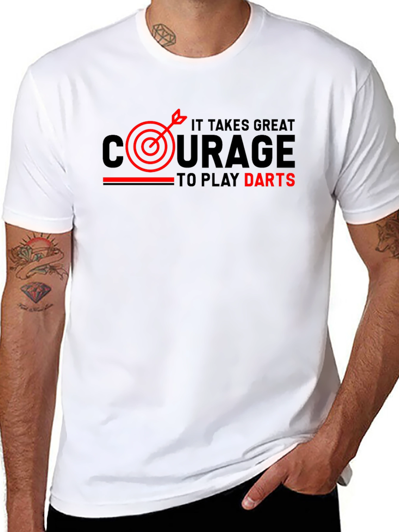 Courage to Play Darts Graphic Tee