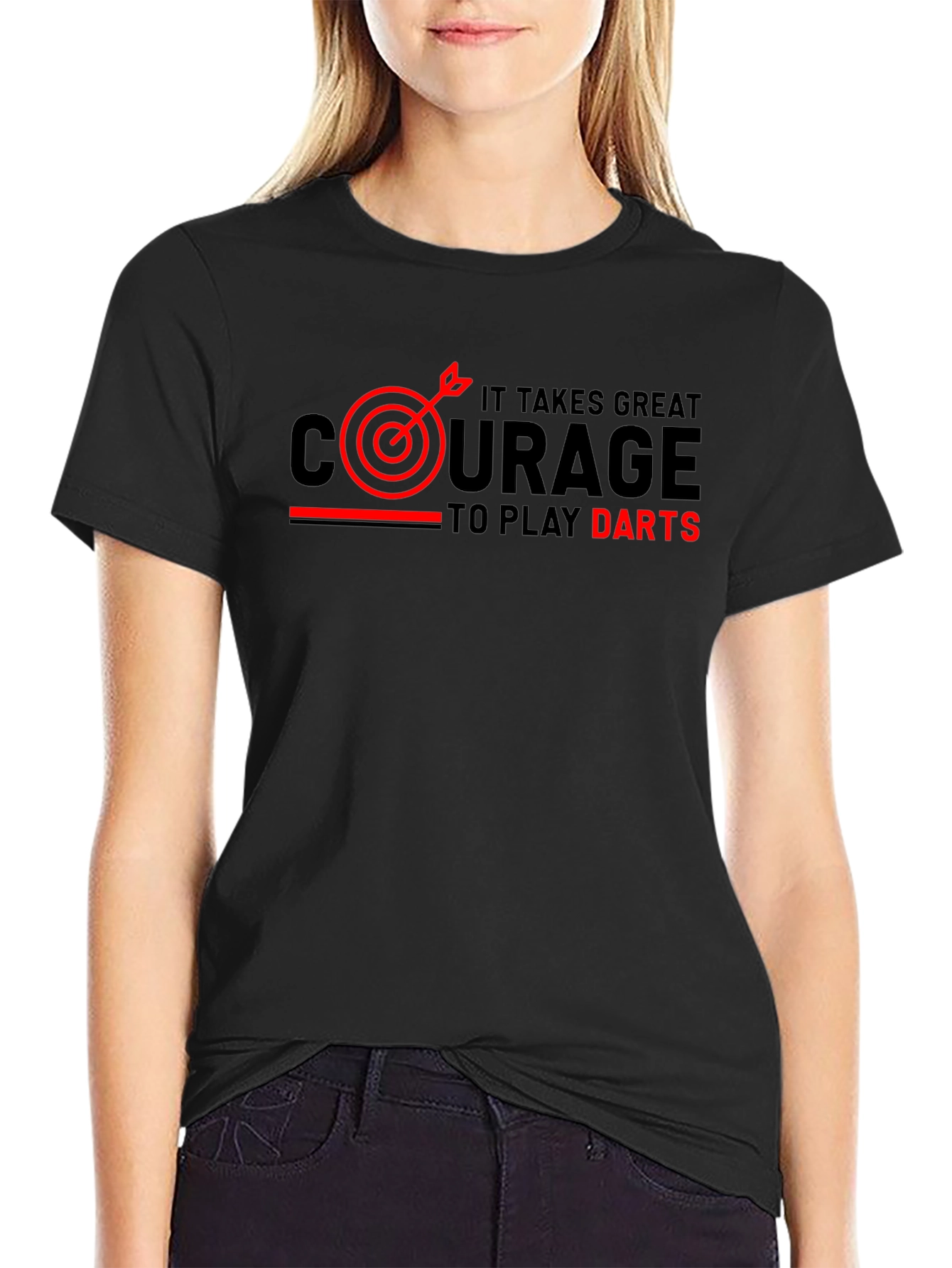 Courage to Play Darts Graphic Tee