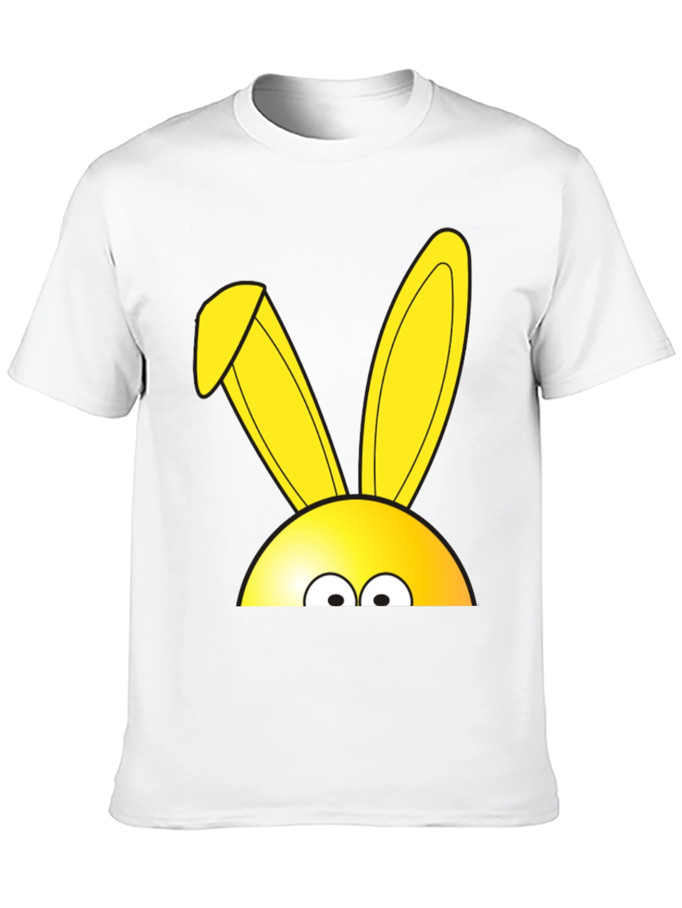 Easter Bunny Peeking T-Shirt - Black
