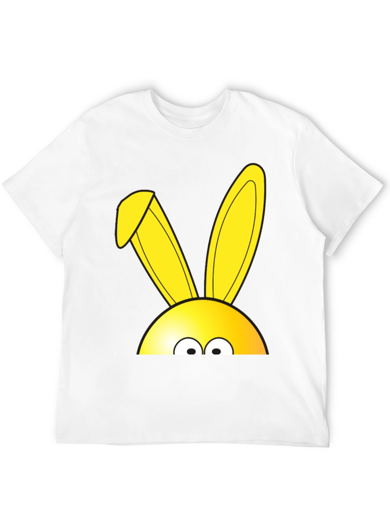Easter Bunny Peeking T-Shirt - Black