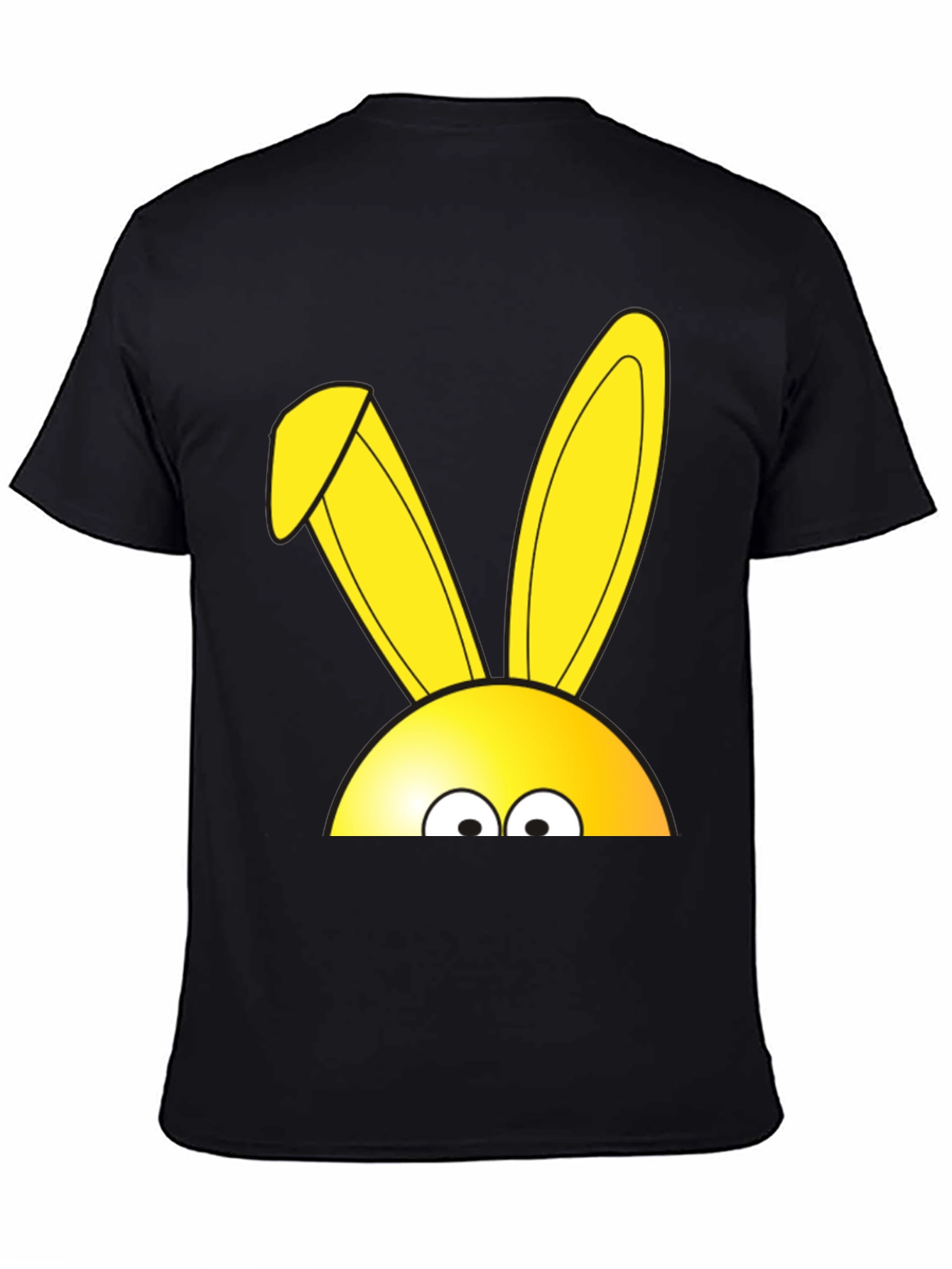 Easter Bunny Peeking T-Shirt - Black