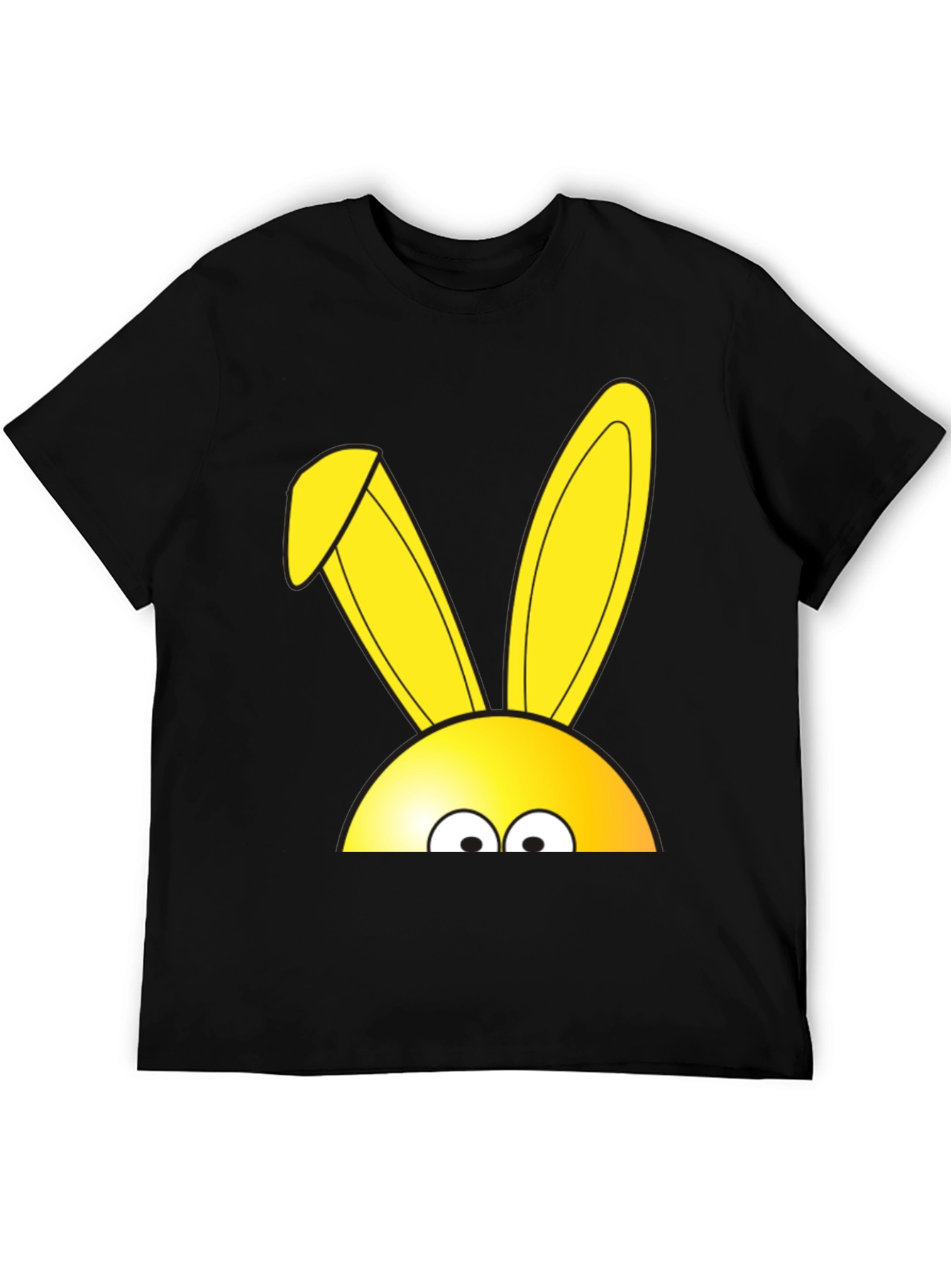 Easter Bunny Peeking T-Shirt - Black
