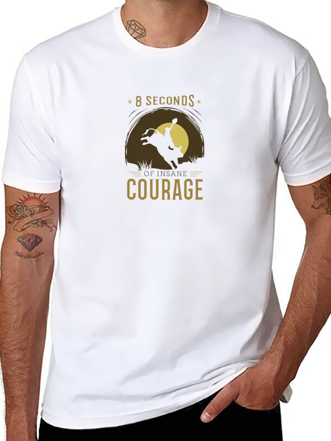 8 Seconds of Insane Courage Graphic Tee