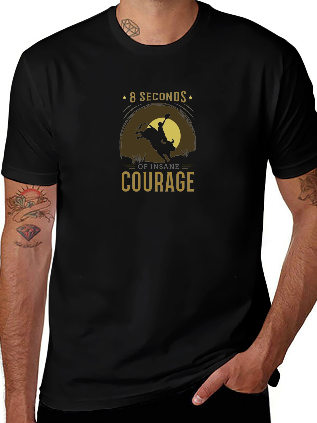 8 Seconds of Insane Courage Graphic Tee