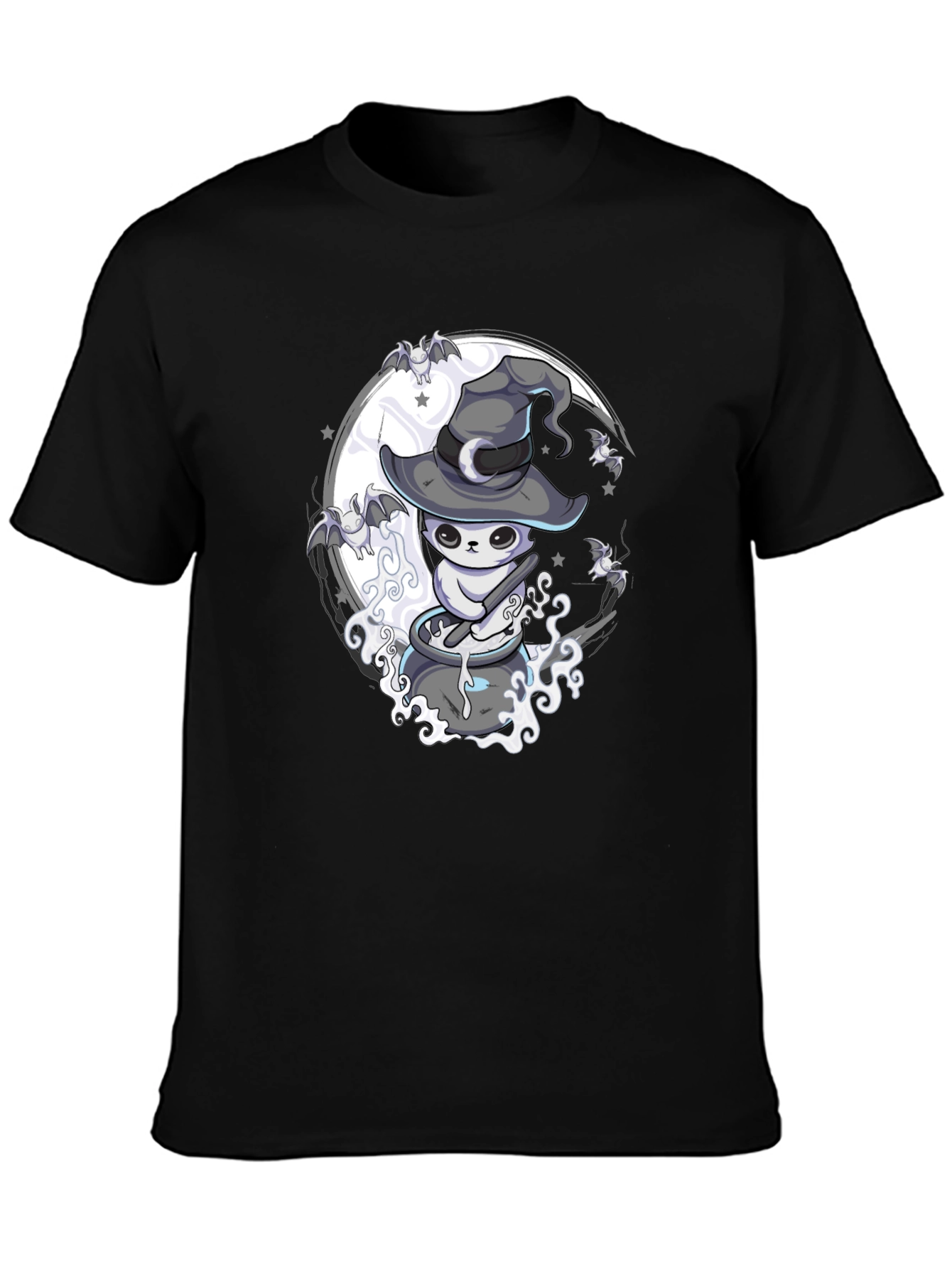 Witch Cat Brew T-Shirt - Spooky Halloween Design