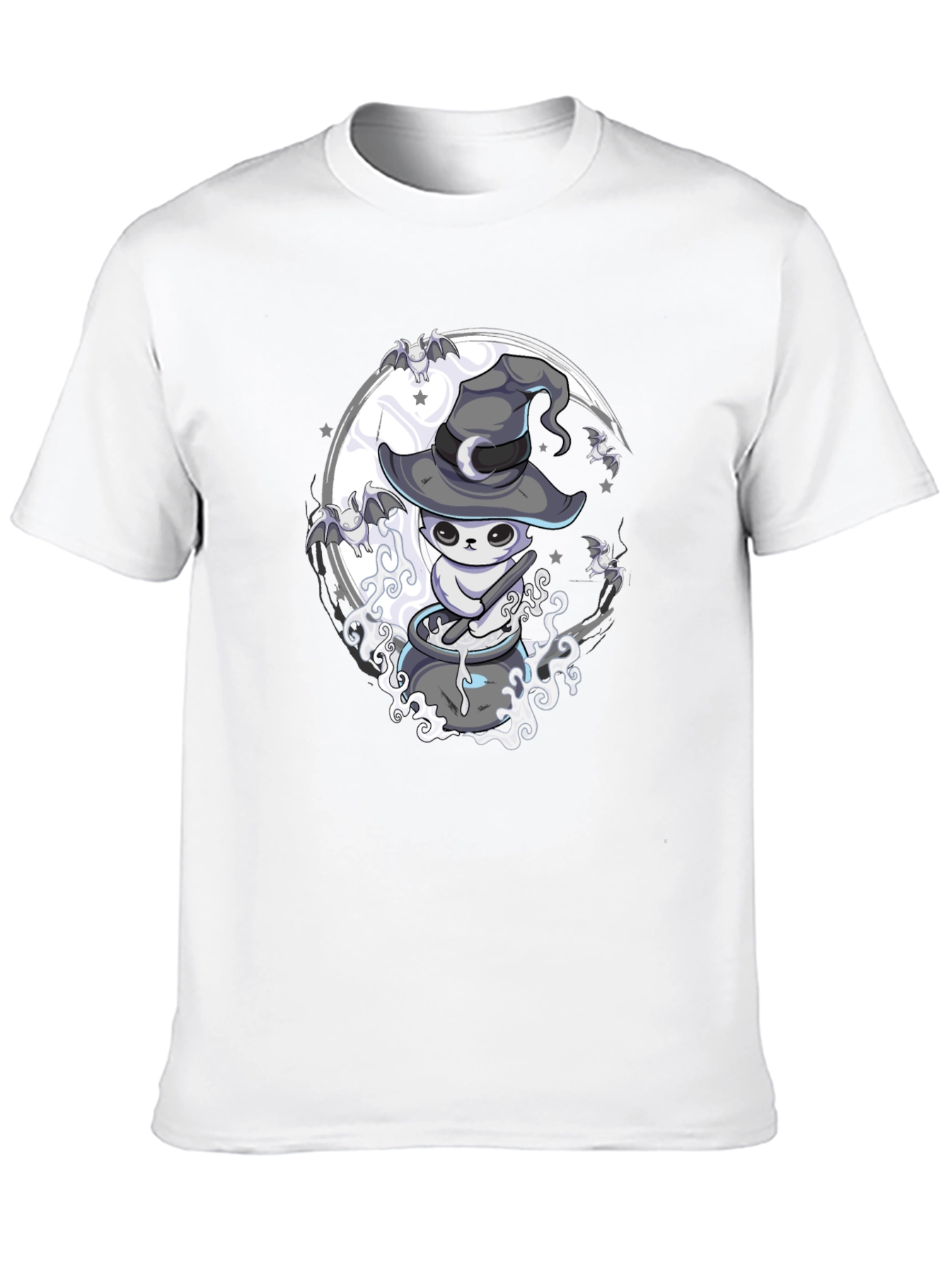 Witch Cat Brew T-Shirt - Spooky Halloween Design