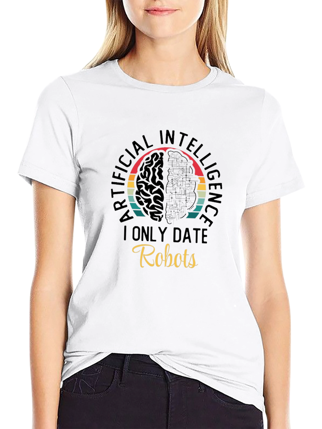 AI Robots T-Shirt - I Only Date Robots Tee