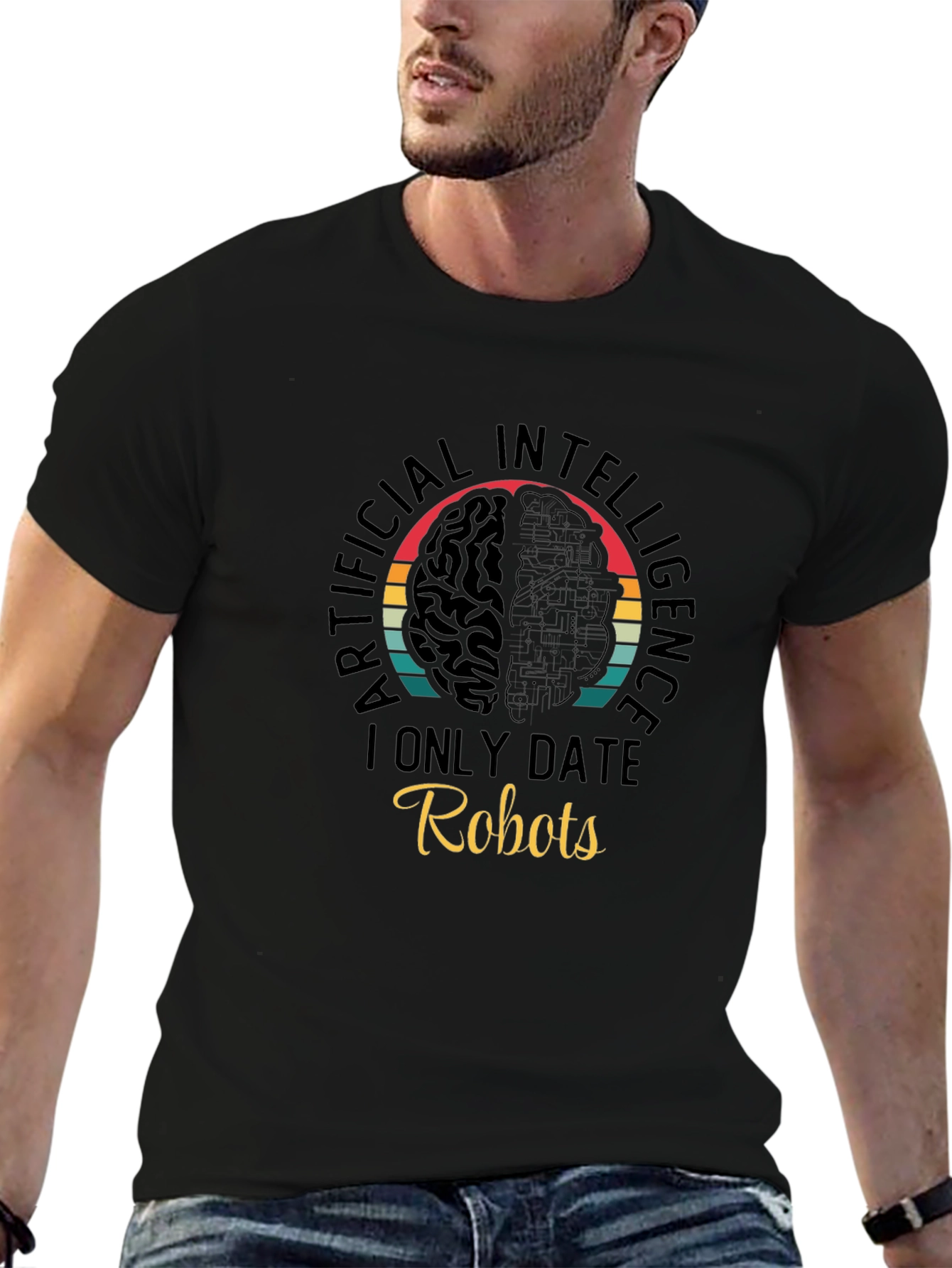 AI Robots T-Shirt - I Only Date Robots Tee