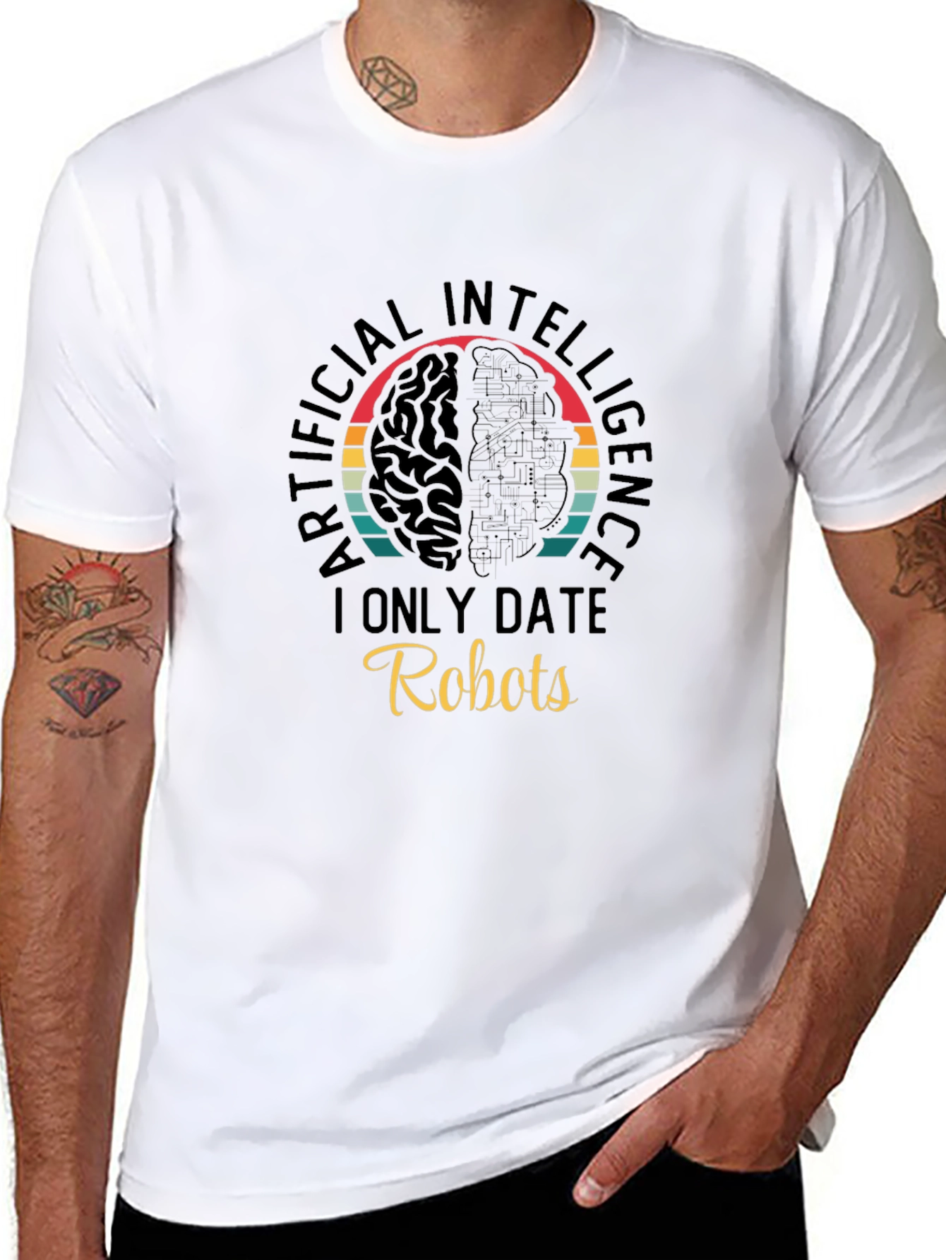 AI Robots T-Shirt - I Only Date Robots Tee