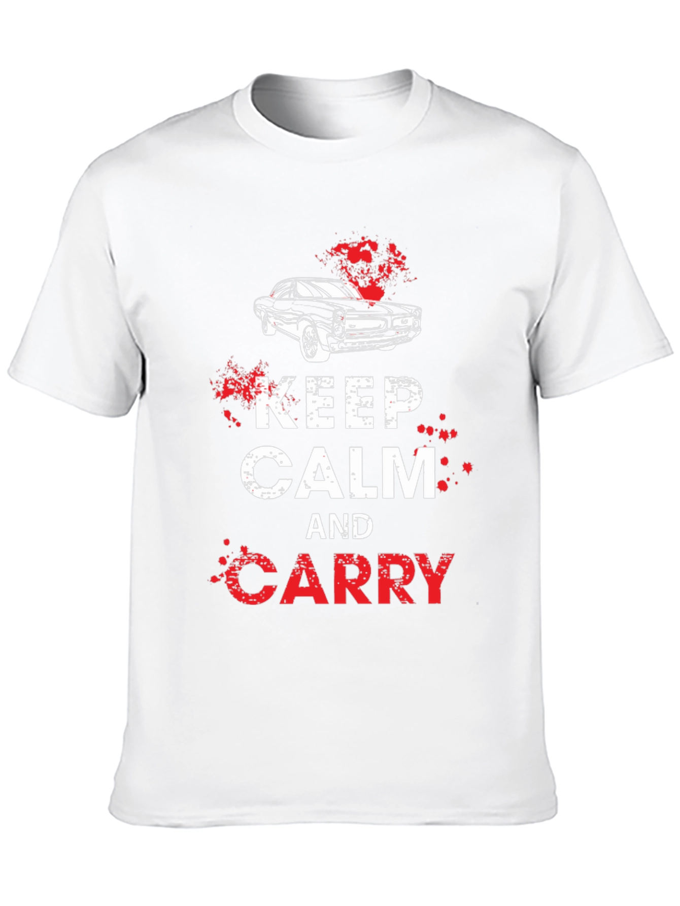 Keep Calm and Carry Car Graphic T-Shirt