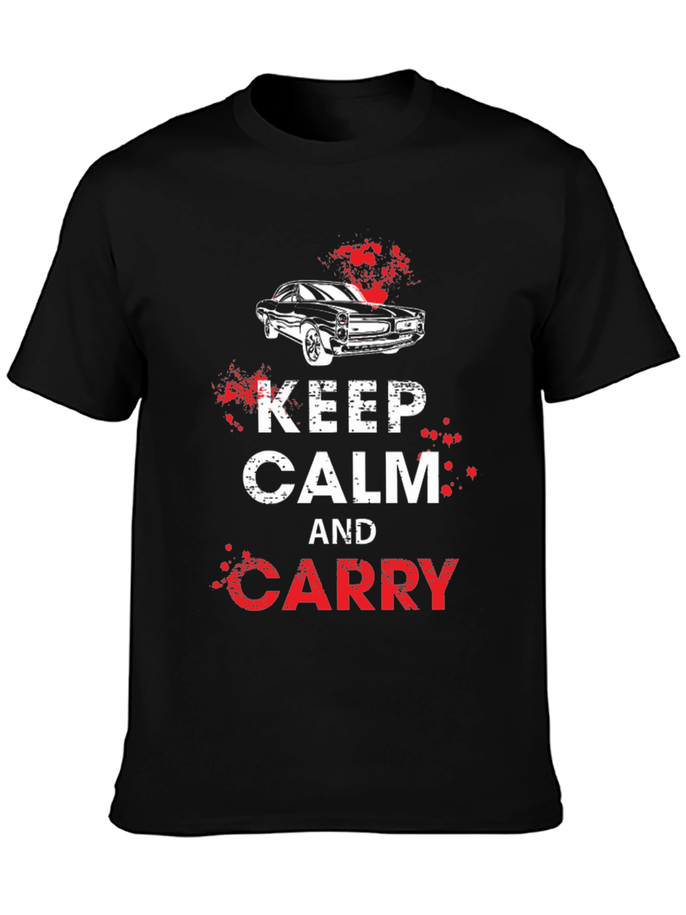 Keep Calm and Carry Car Graphic T-Shirt
