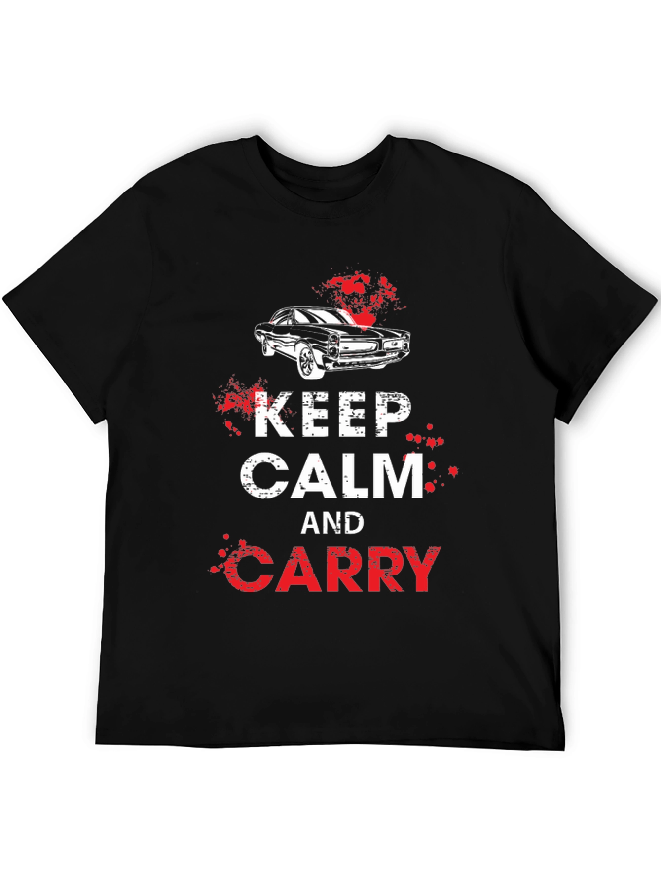 Keep Calm and Carry Car Graphic T-Shirt