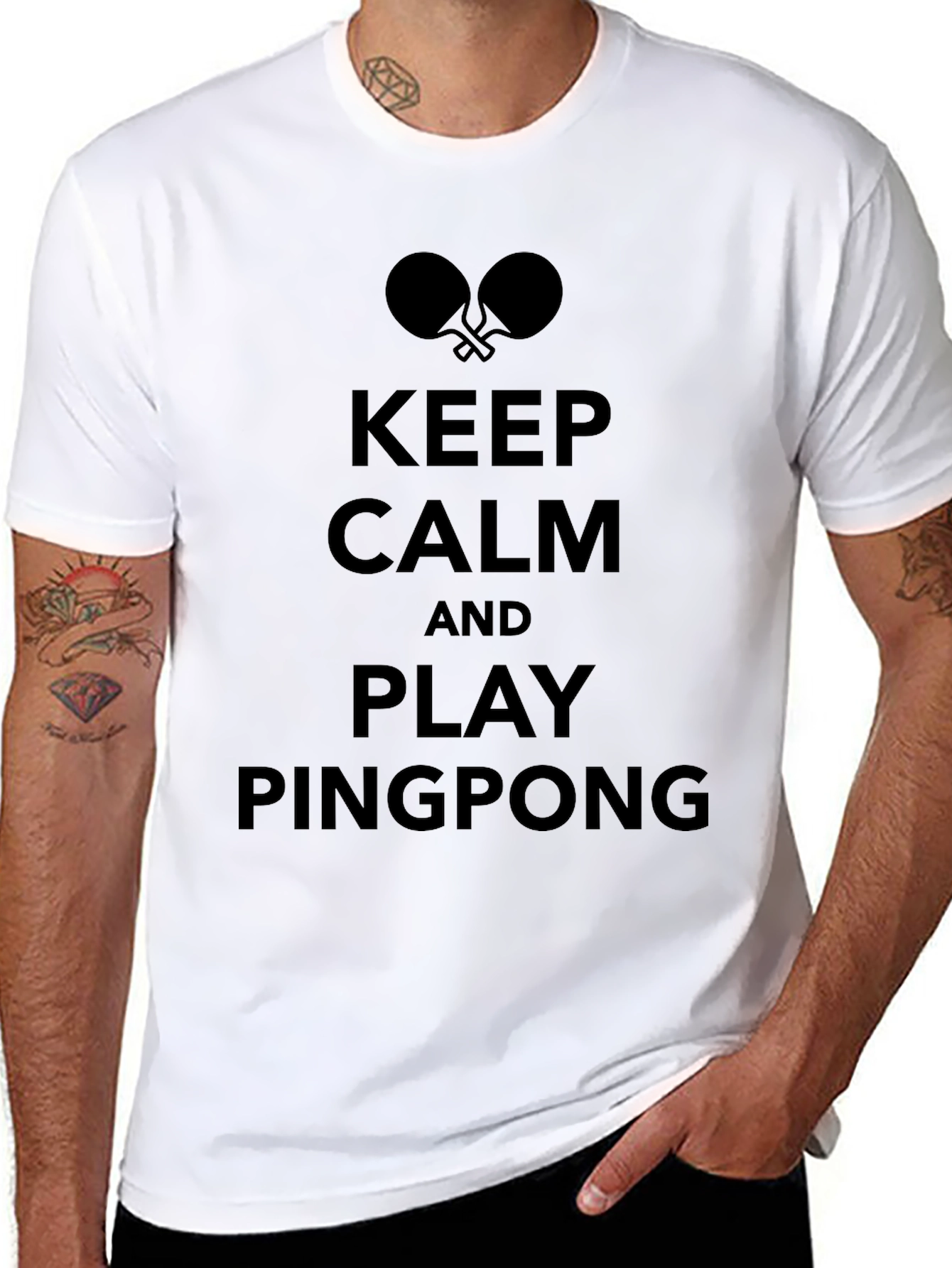 Keep Calm Play Pingpong Graphic Tee