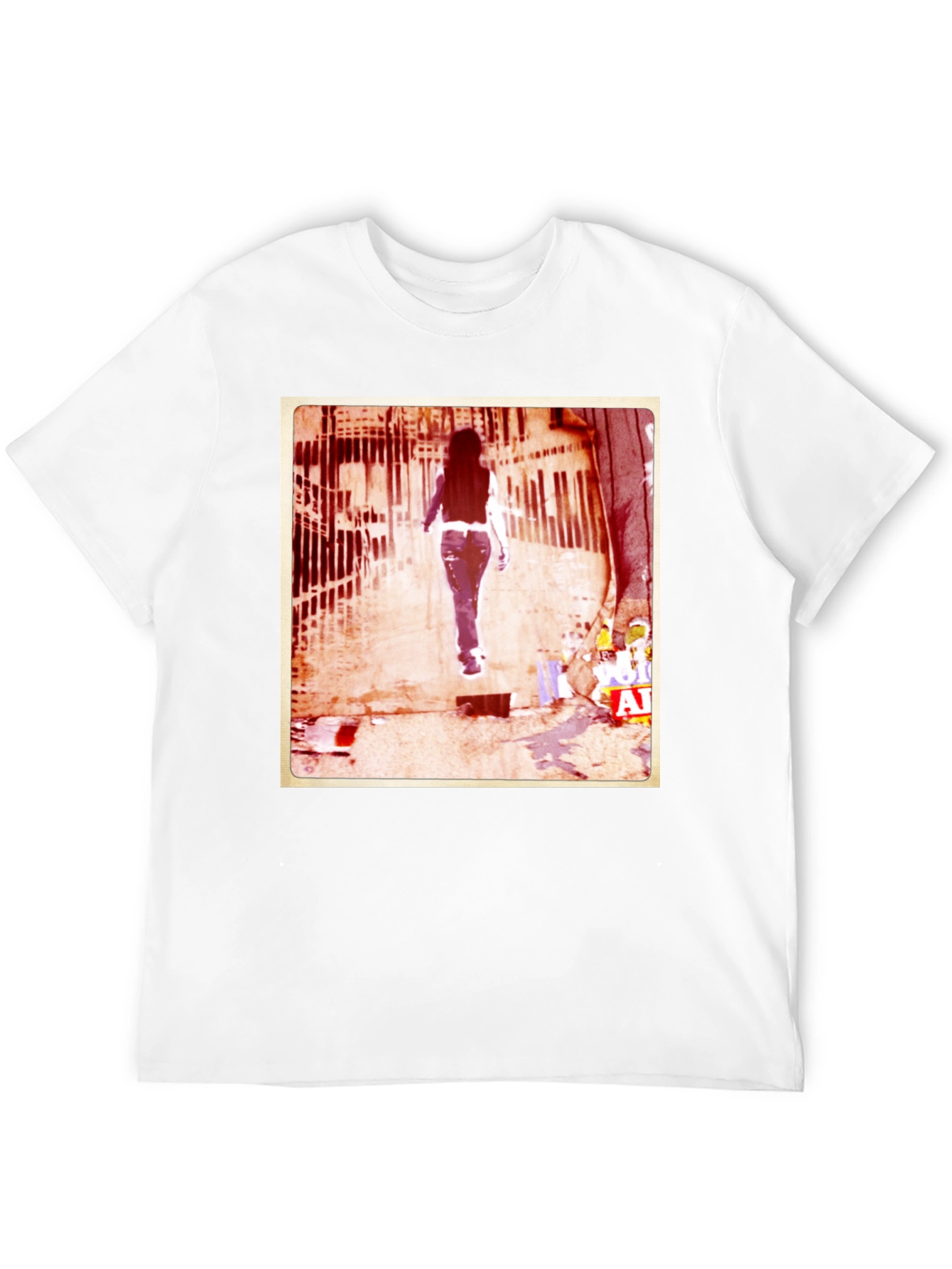 Urban Graffiti Style Black Graphic T-Shirt