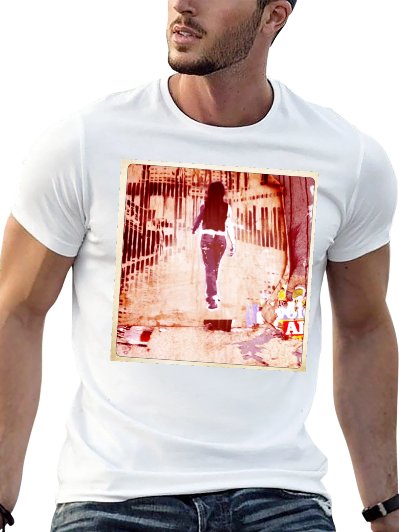 Urban Graffiti Style Black Graphic T-Shirt