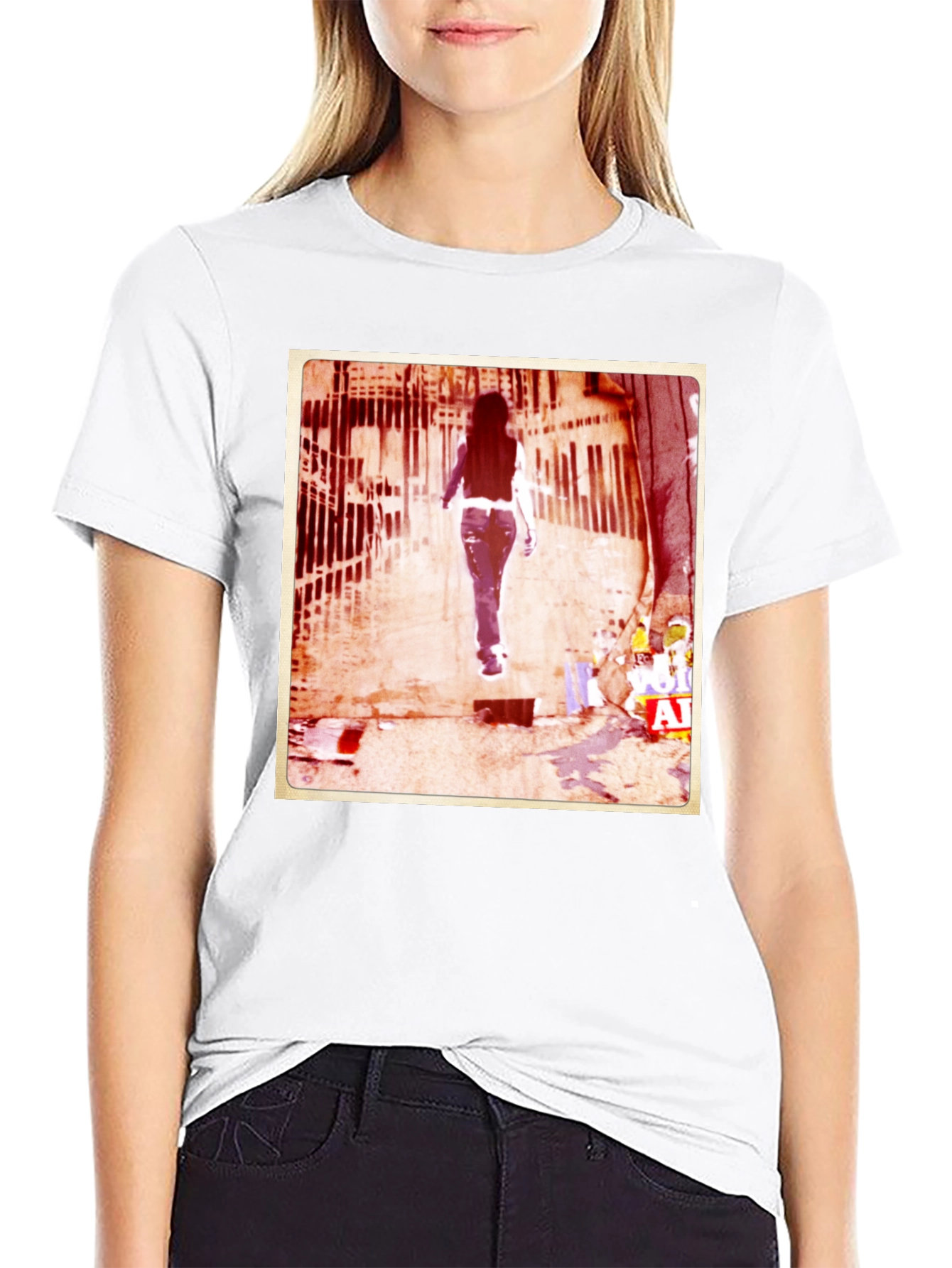Urban Graffiti Style Black Graphic T-Shirt