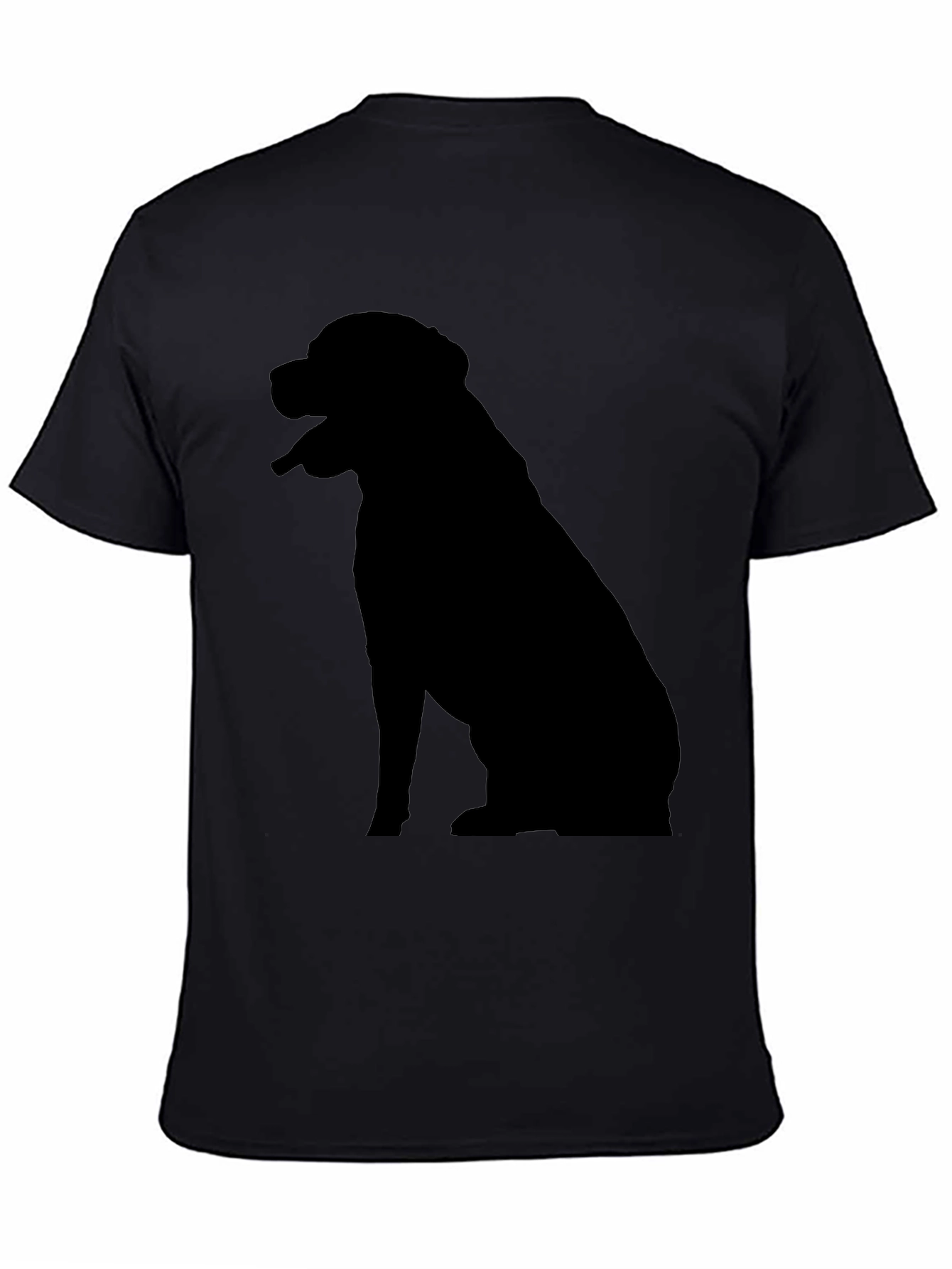 Dog Silhouette T-Shirt - Classic Black Tee