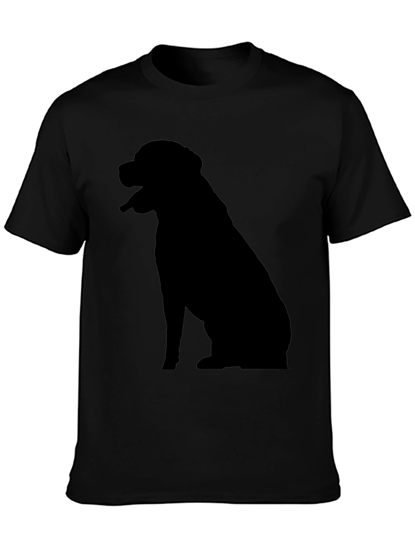 Dog Silhouette T-Shirt - Classic Black Tee