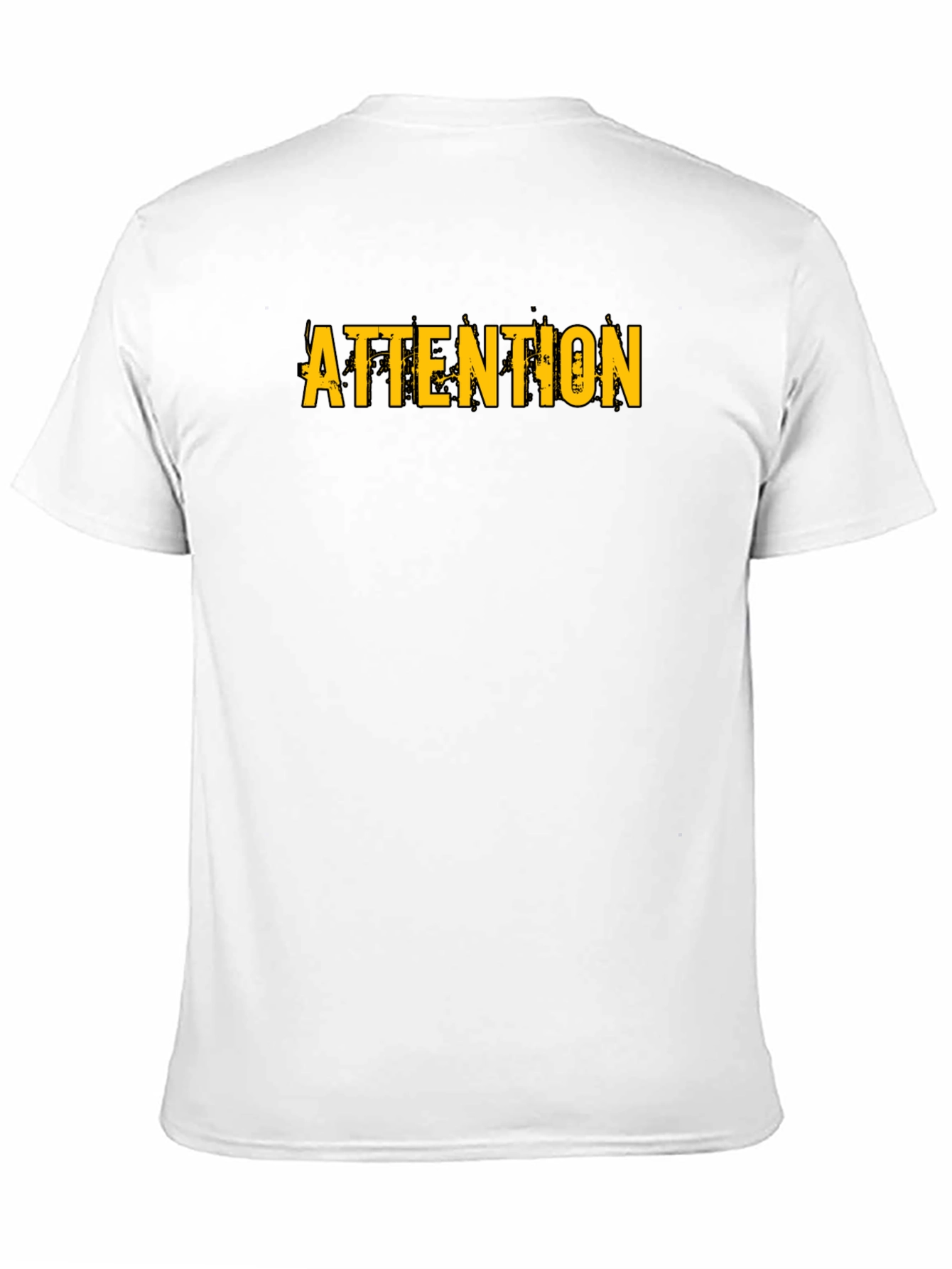 Attention Graphic Print Black T-Shirt