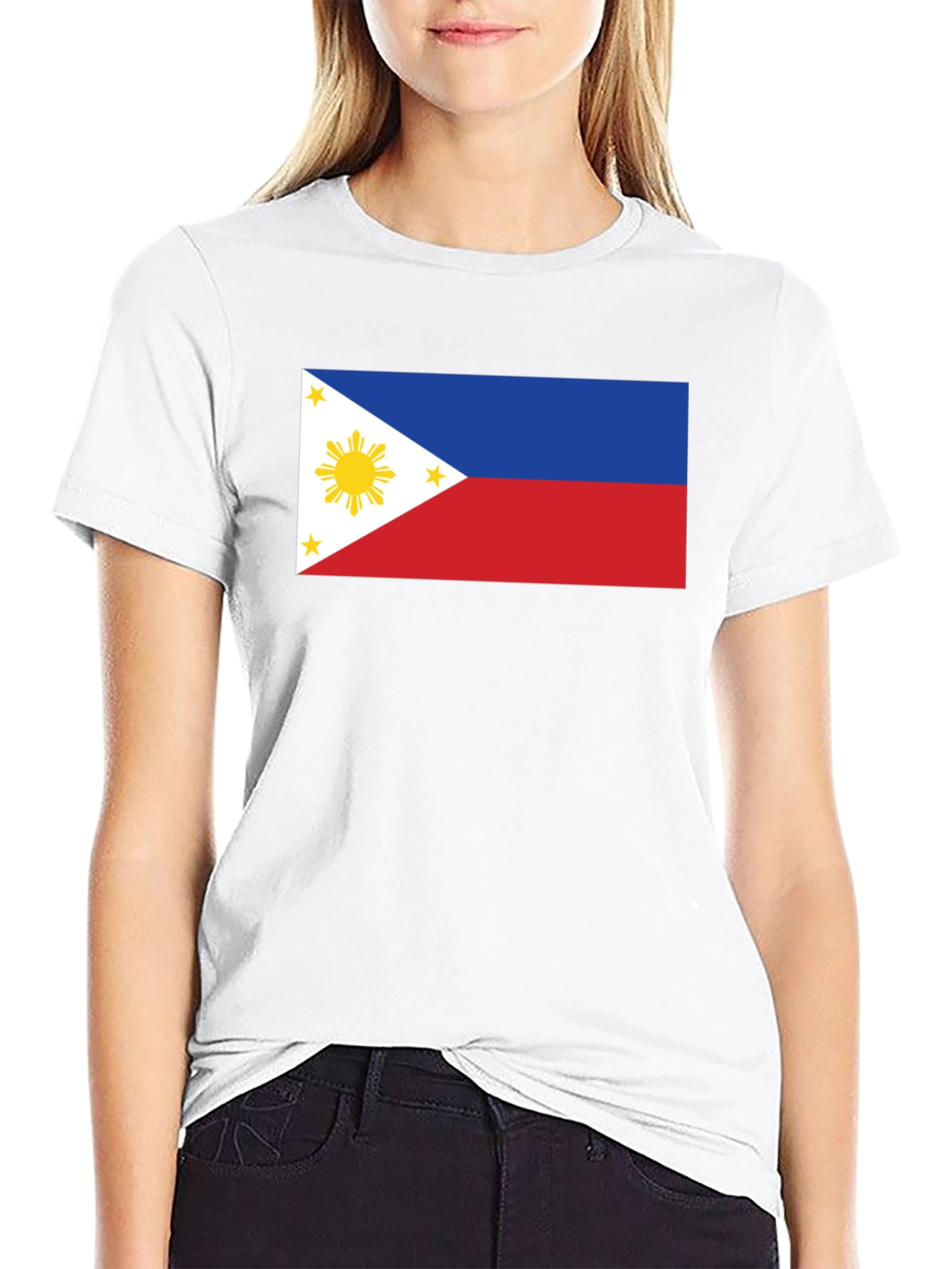 Philippines Flag Graphic Tee - Black
