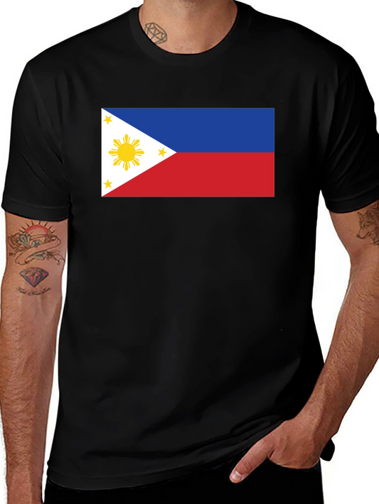 Philippines Flag Graphic Tee - Black