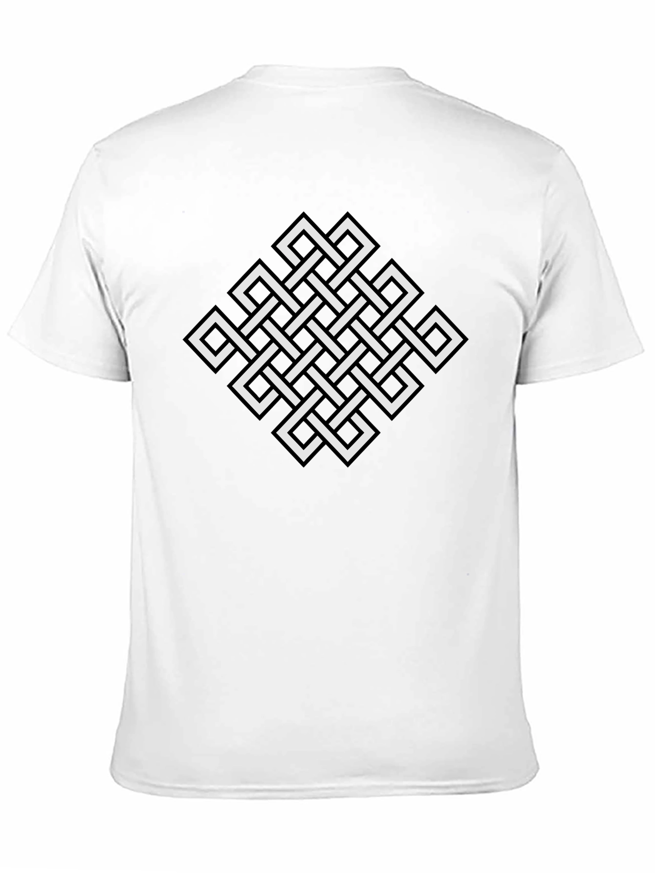 Endless Knot Graphic Tee - Black Cotton T-Shirt