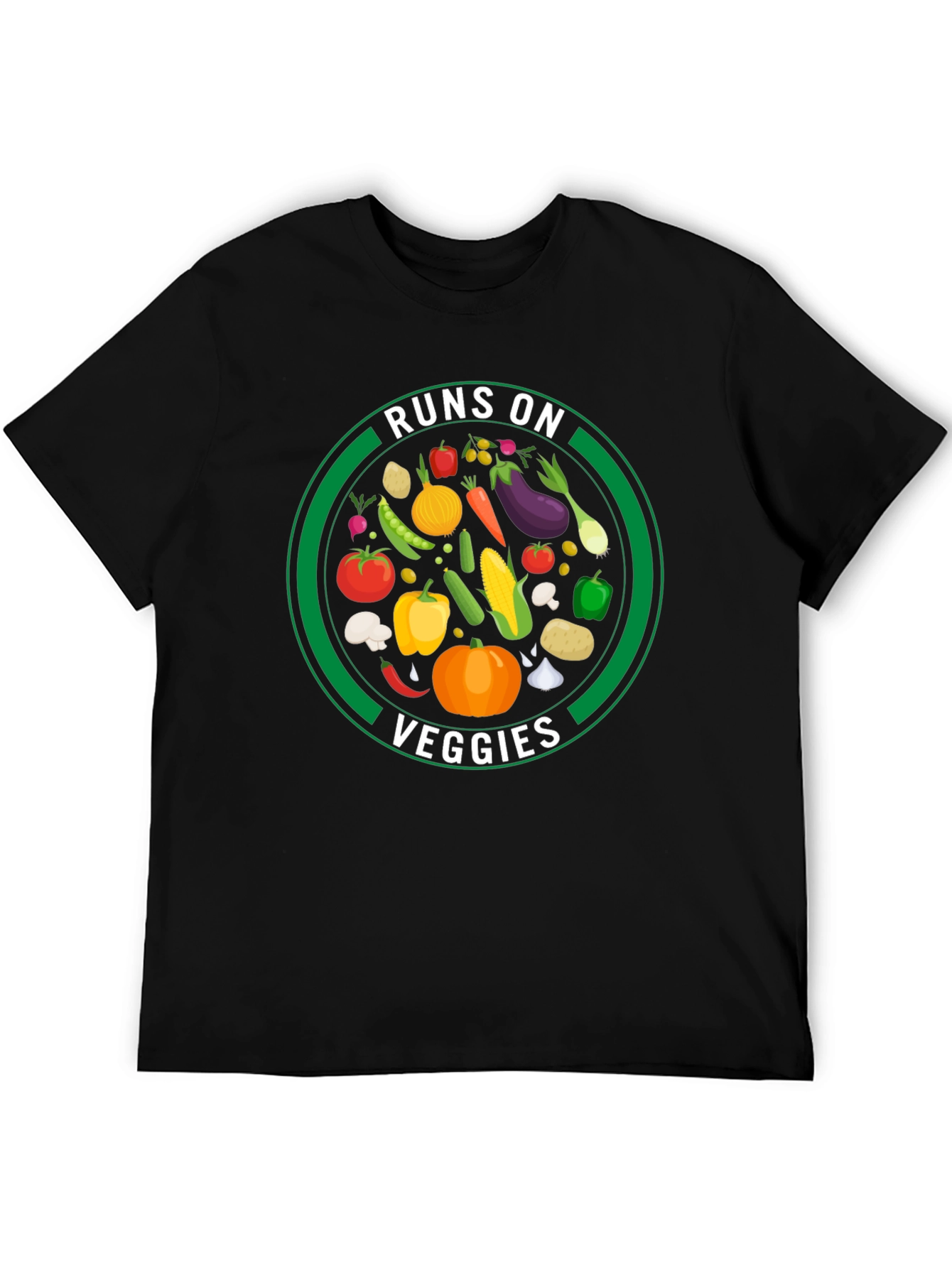Runs on Veggies Graphic T-Shirt - Vegan Lifestyle