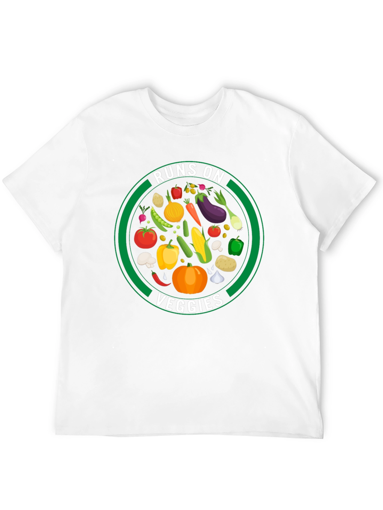 Runs on Veggies Graphic T-Shirt - Vegan Lifestyle