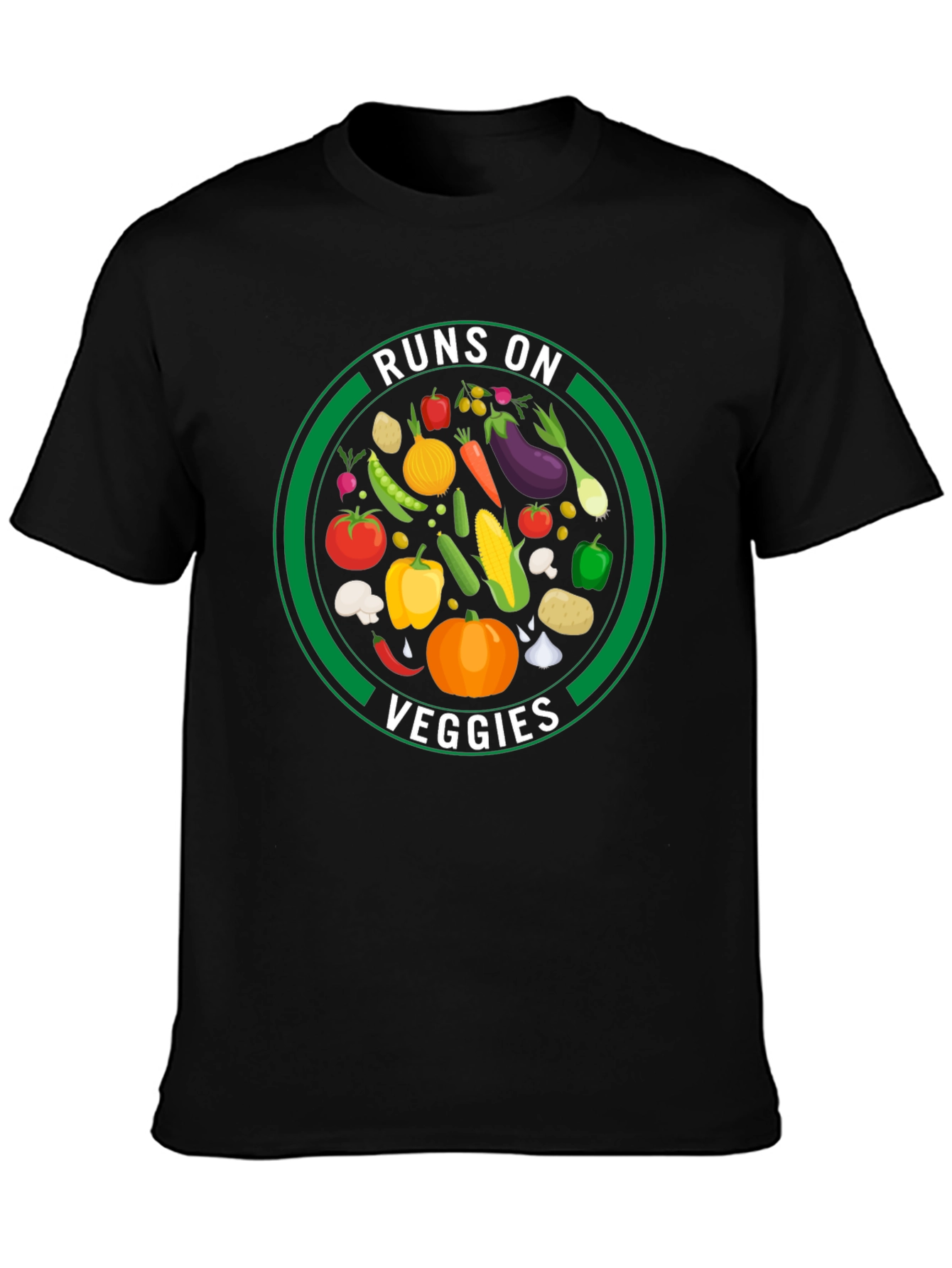 Runs on Veggies Graphic T-Shirt - Vegan Lifestyle
