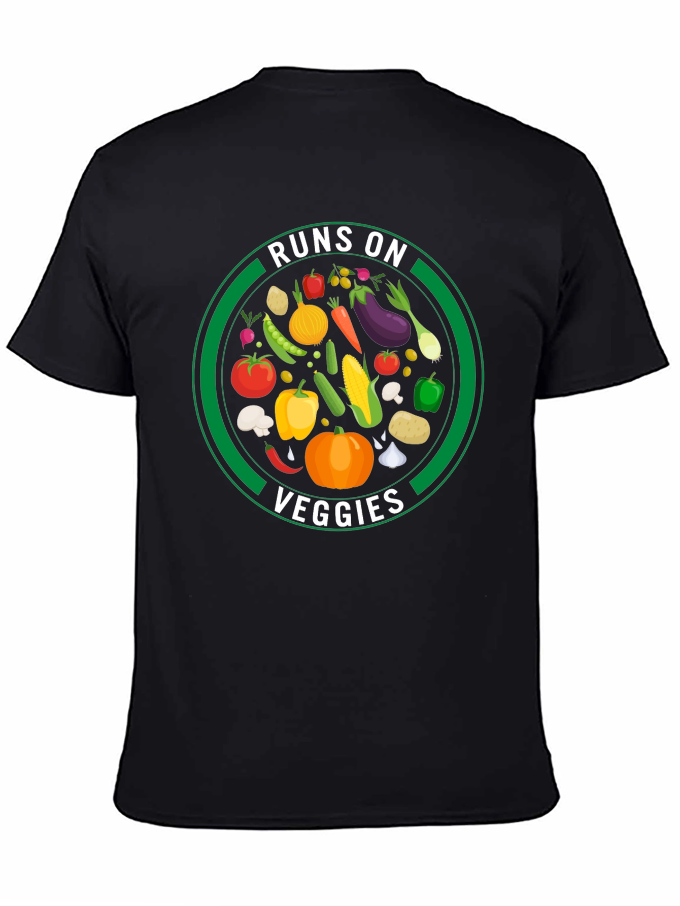 Runs on Veggies Graphic T-Shirt - Vegan Lifestyle