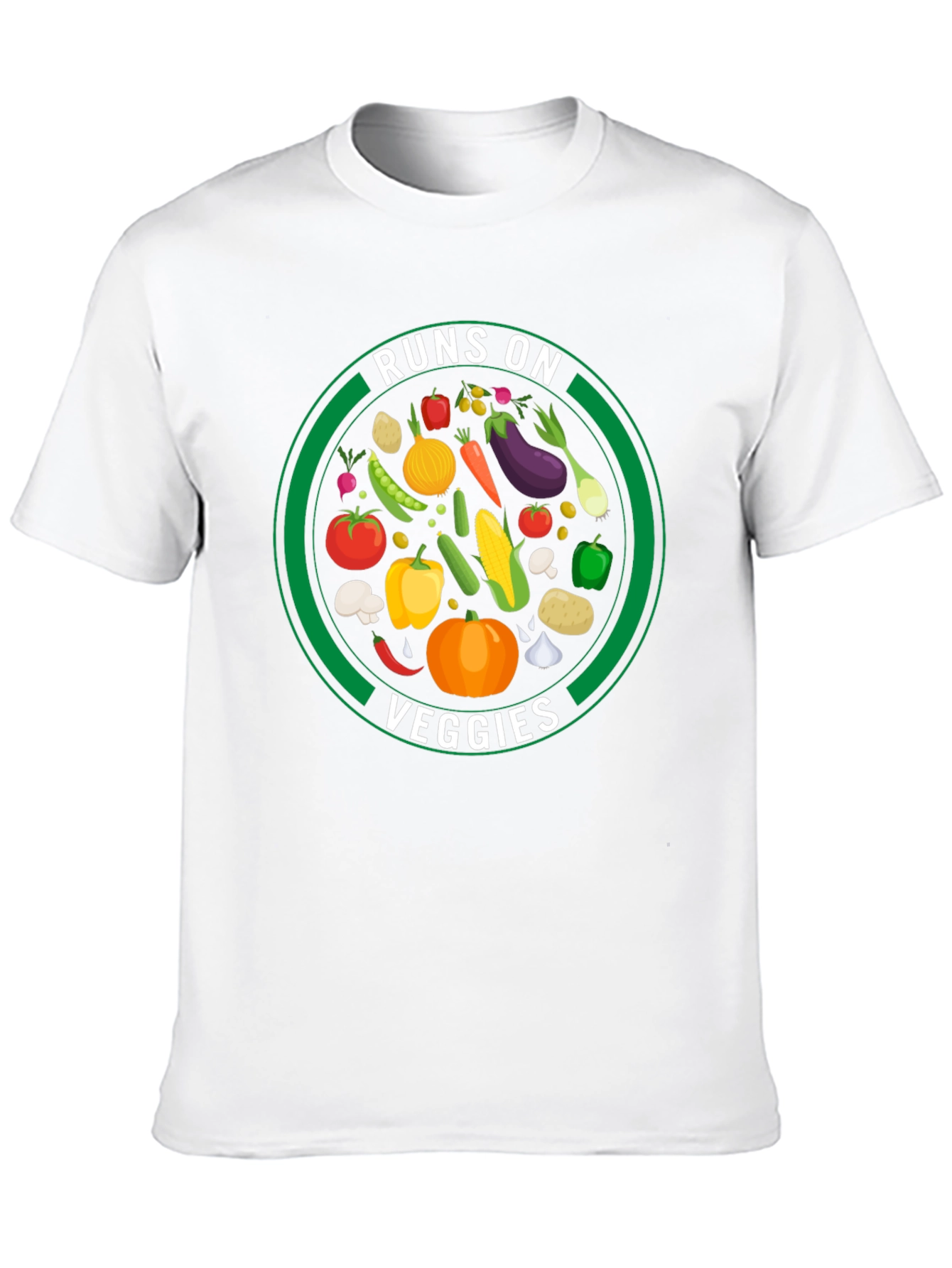 Runs on Veggies Graphic T-Shirt - Vegan Lifestyle