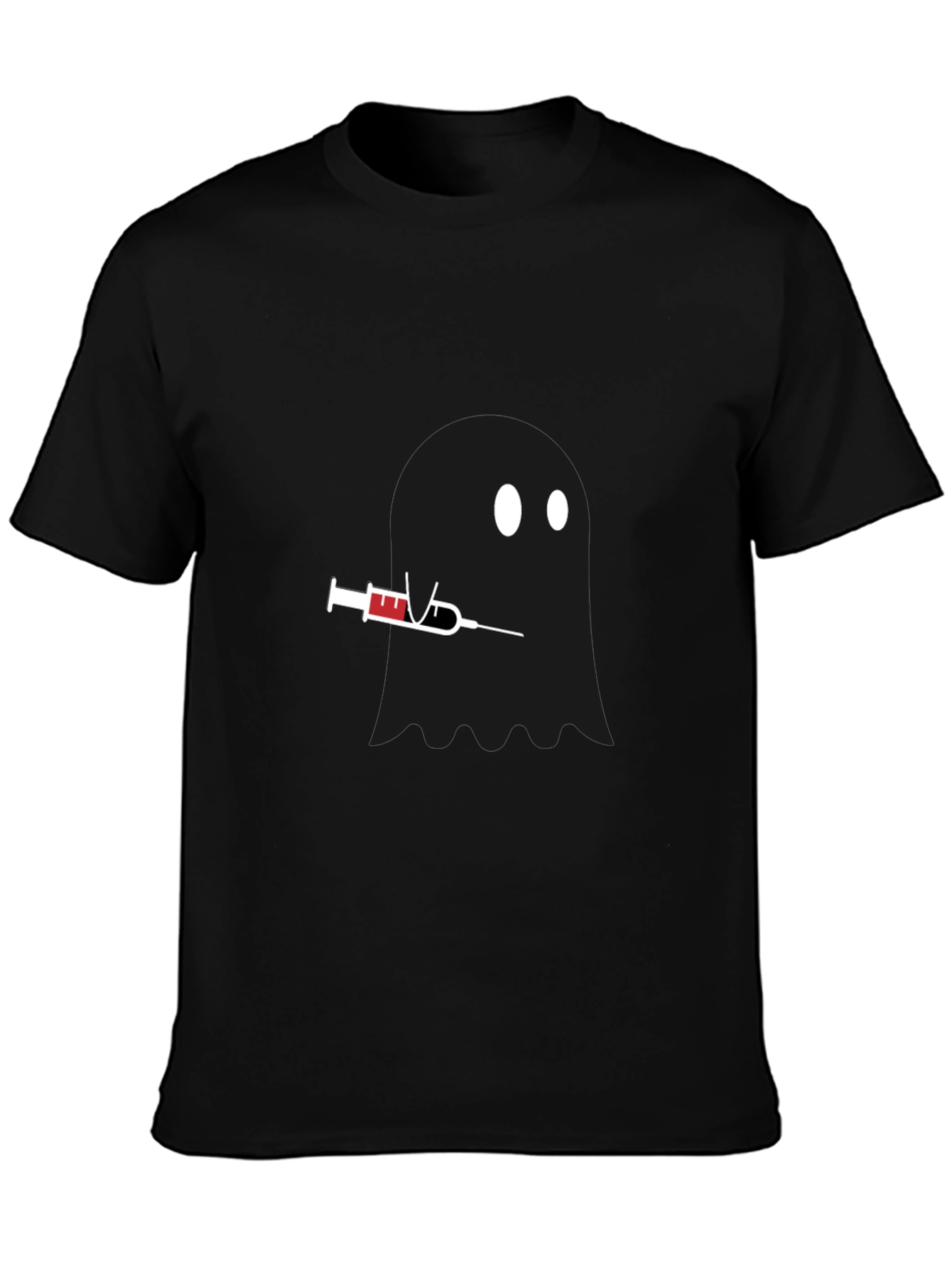 Ghostly Injection T-Shirt - Black Unique Design