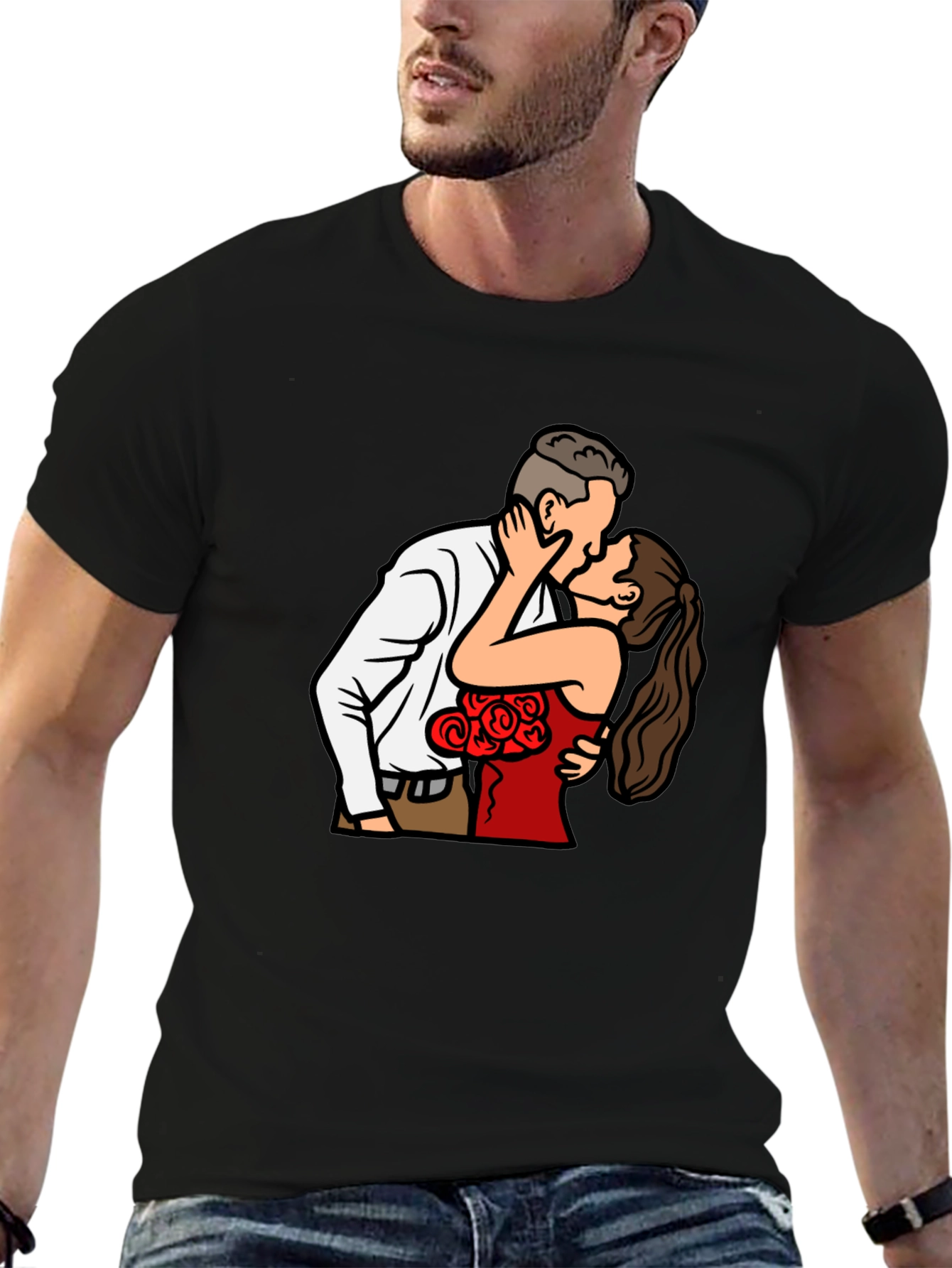 Kissing Couple Graphic Tee