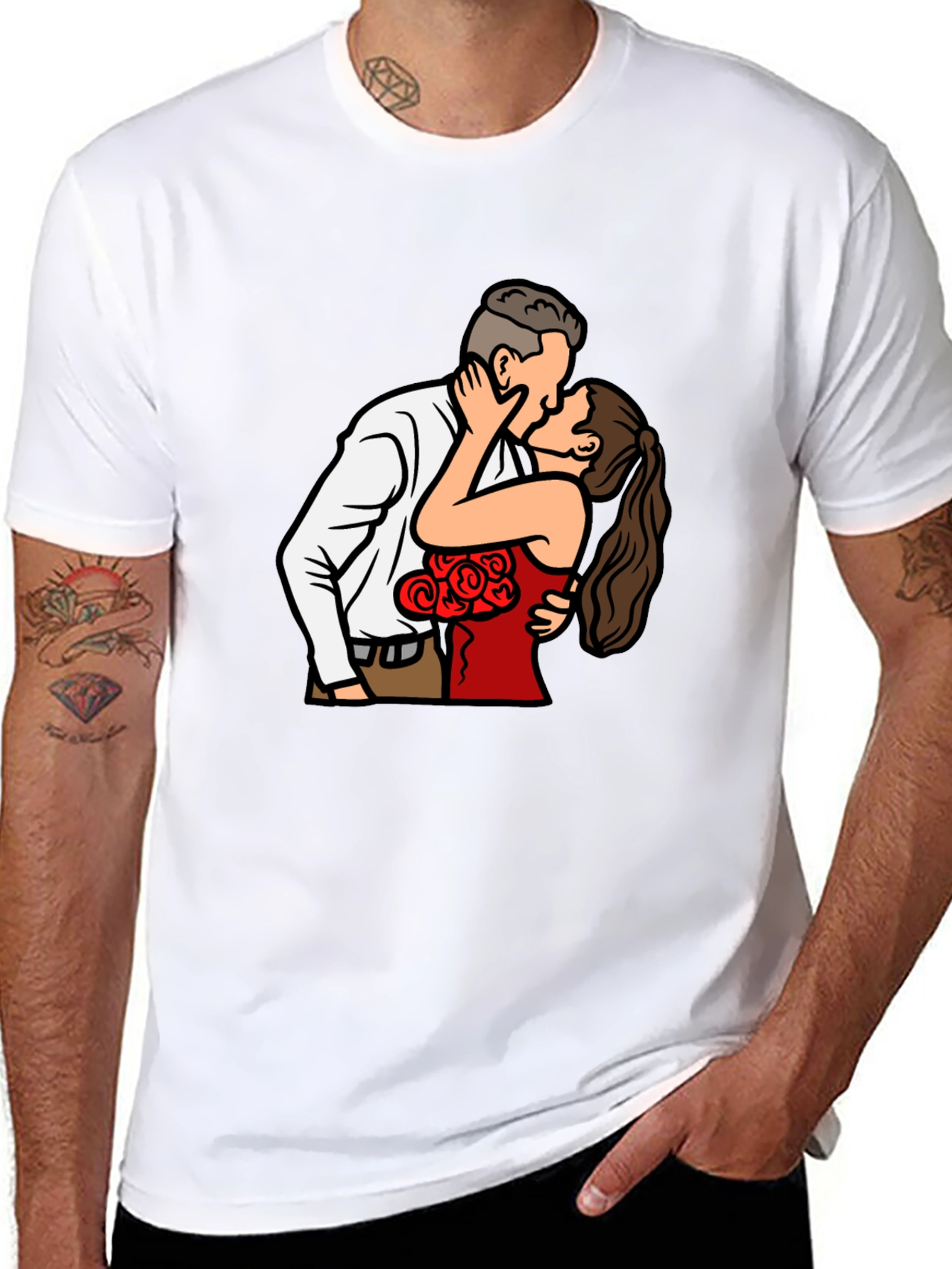 Kissing Couple Graphic Tee