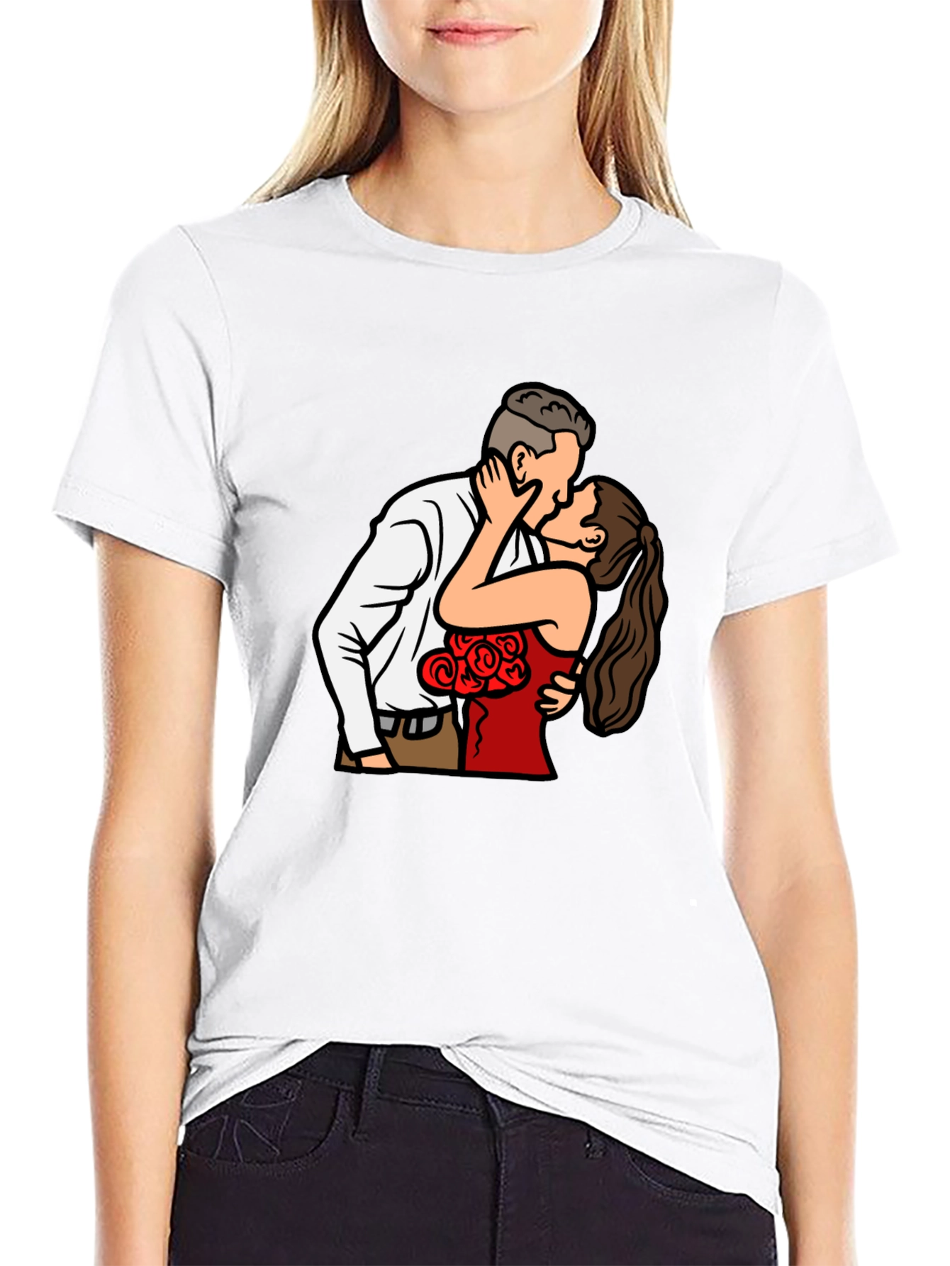 Kissing Couple Graphic Tee