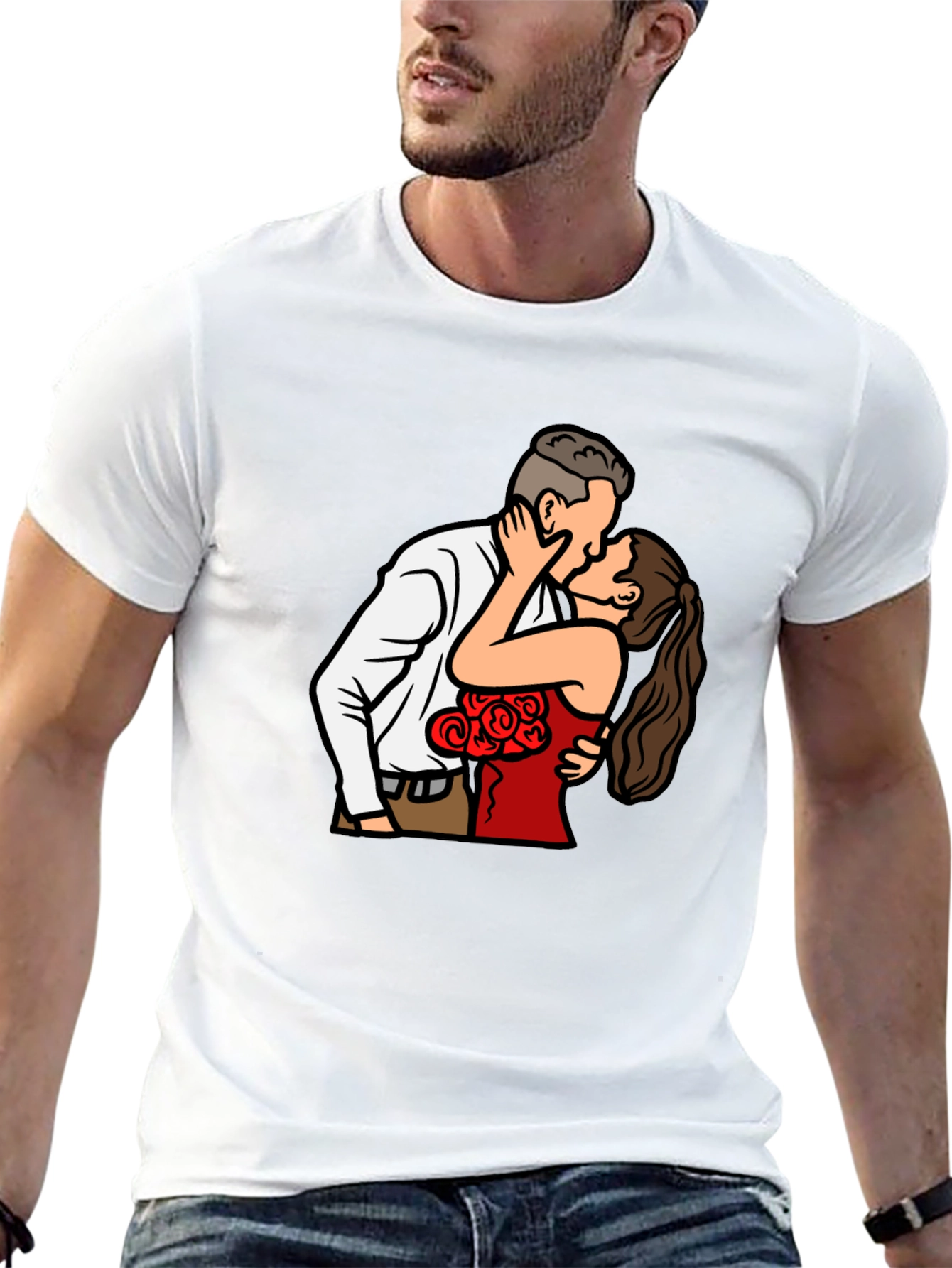 Kissing Couple Graphic Tee