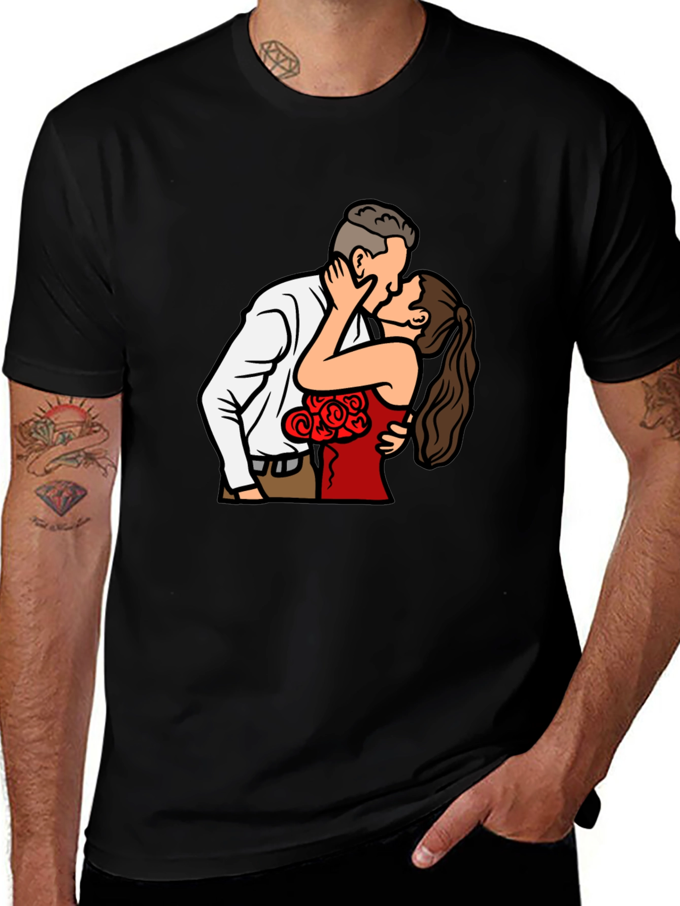 Kissing Couple Graphic Tee