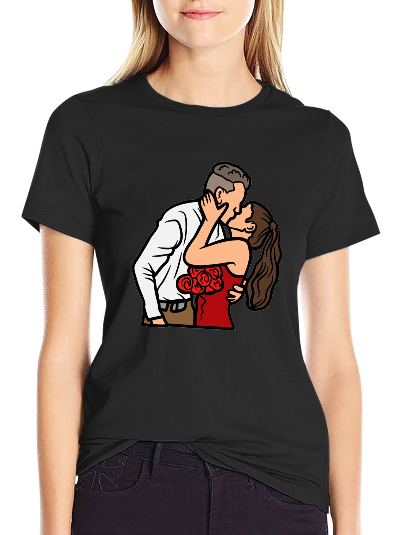 Kissing Couple Graphic Tee