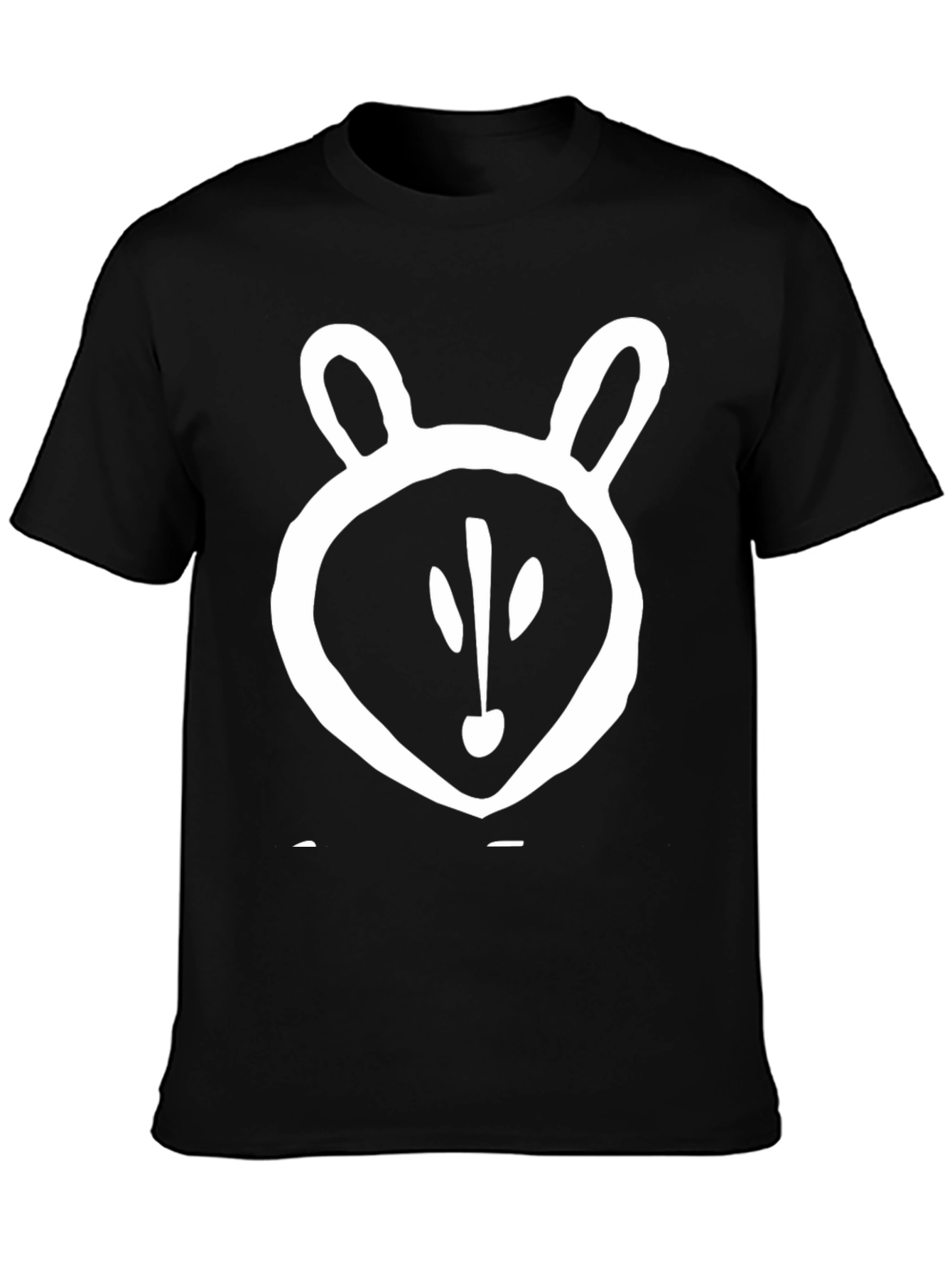 Abstract Animal Print T-Shirt - Casual Black Tee